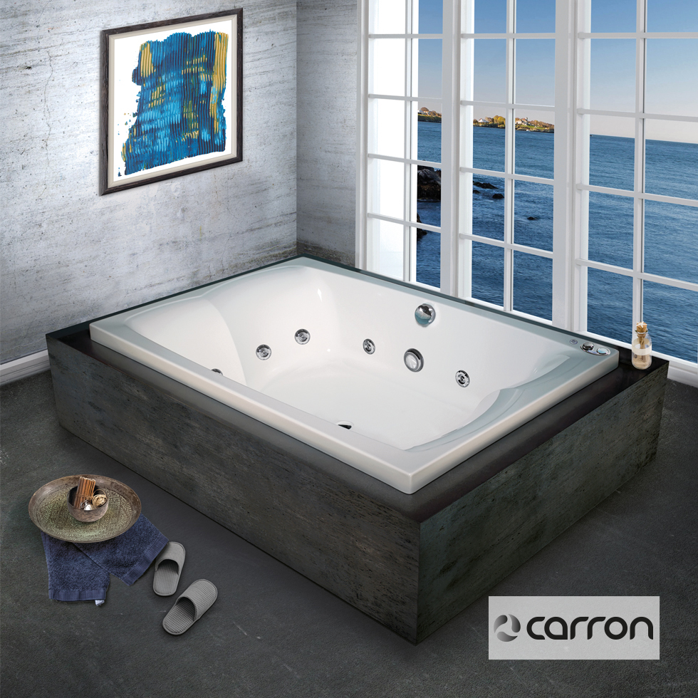 Μπανιέρα Ακρυλική Caronite CELSIUS DUO με σύστημα Υδρομασάζ (1,75hp-10 jet) 2000x1400, Carron Bath White