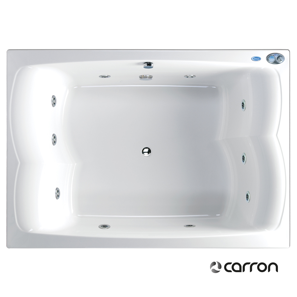 Μπανιέρα Ακρυλική Caronite CELSIUS DUO με σύστημα Υδρομασάζ (1,75hp-10 jet) 2000x1400, Carron Bath White