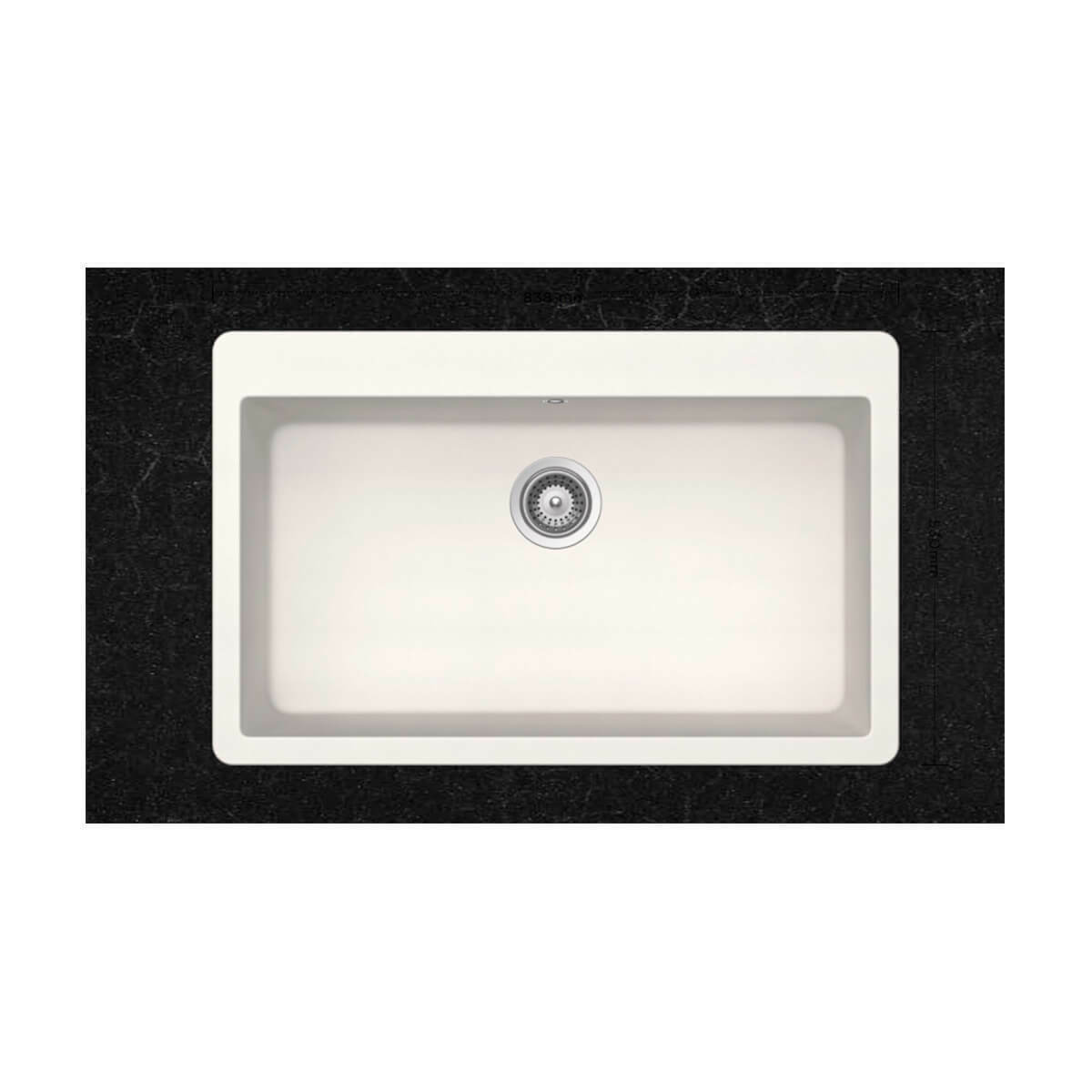 Schock Cristadur Mono 15090 Ένθετος Νεροχύτης 83,8x53cm Polaris