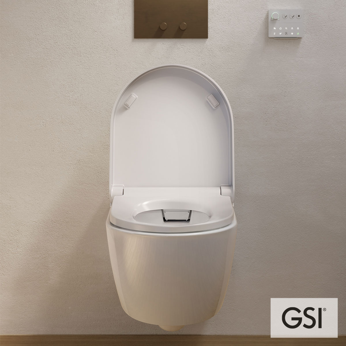 Λεκάνη Κρεμαστή PURA/59 Swirlflush με σύστημα ηλεκτρονικού μπιντέ, White GSI Ιταλίας