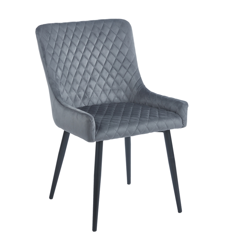 VANESA GREY VELVET ΥΦΑΣΜΑ ΚΑΡΕΚΛΑ ΜΕΤΑΛΛΙΚΗ 46X62X51-86εκ.