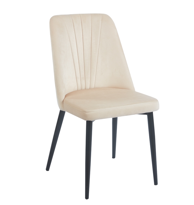 OLIVIA BEIGE VELVET ΥΦΑΣΜΑ ΚΑΡΕΚΛΑ ΜΕΤΑΛΛΙΚΗ 46(59)X58X85εκ.