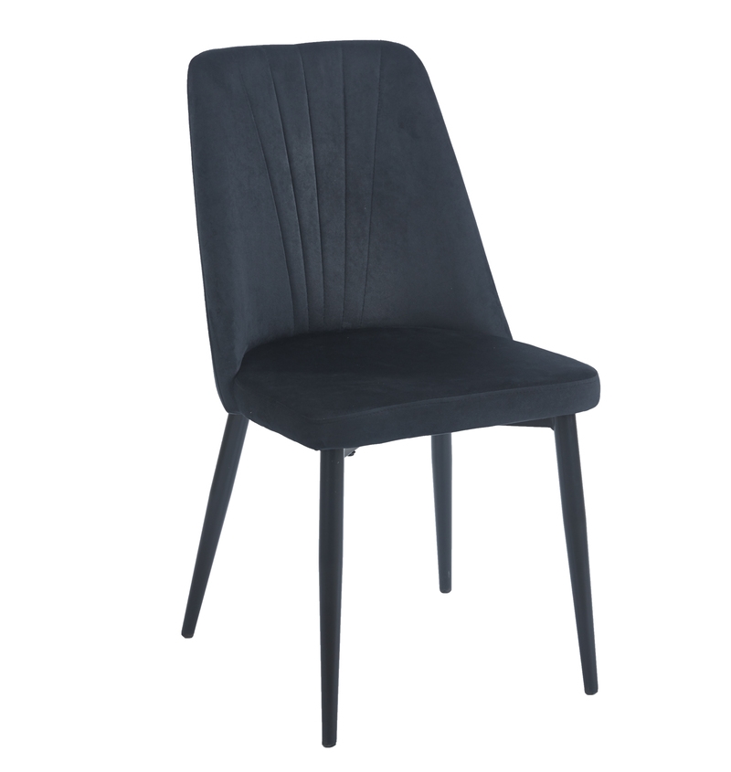 OLIVIA BLACK VELVET ΥΦΑΣΜΑ ΚΑΡΕΚΛΑ ΜΕΤΑΛΛΙΚΗ 46(59)X58X85εκ.