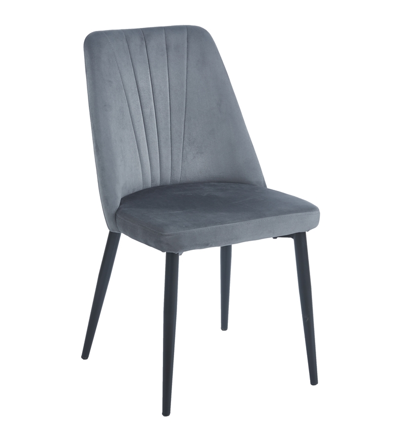 OLIVIA GREY VELVET ΥΦΑΣΜΑ ΚΑΡΕΚΛΑ ΜΕΤΑΛΛΙΚΗ 46(59)X58X85εκ.