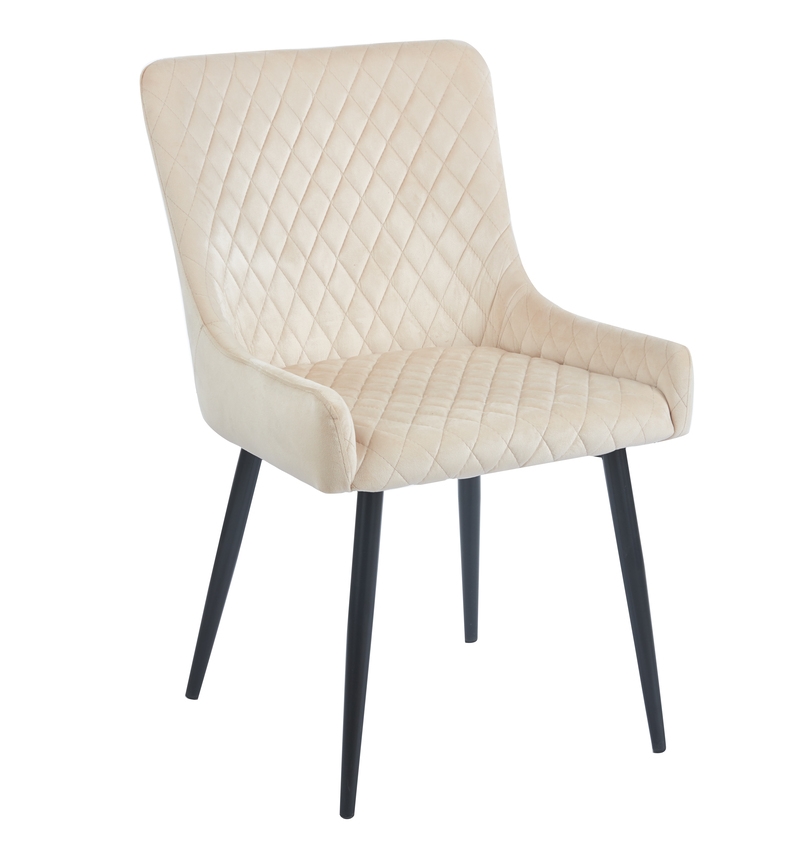 VANESA BEIGE VELVET ΥΦΑΣΜΑ ΚΑΡΕΚΛΑ ΜΕΤΑΛΛΙΚΗ 46X62X51-86εκ.