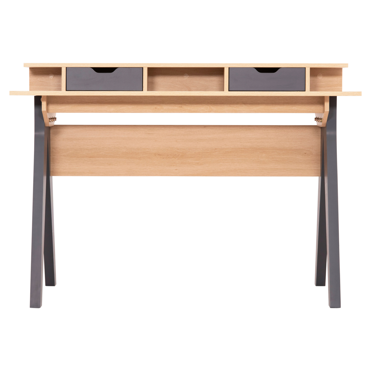 ΓΡΑΦΕΙΟ REXIN HM18290 ΜΕΛΑΜΙΝΗ ΣΕ SONAMA-ΓΚΡΙ 120x19-59x75-85,5ΥΥεκ.