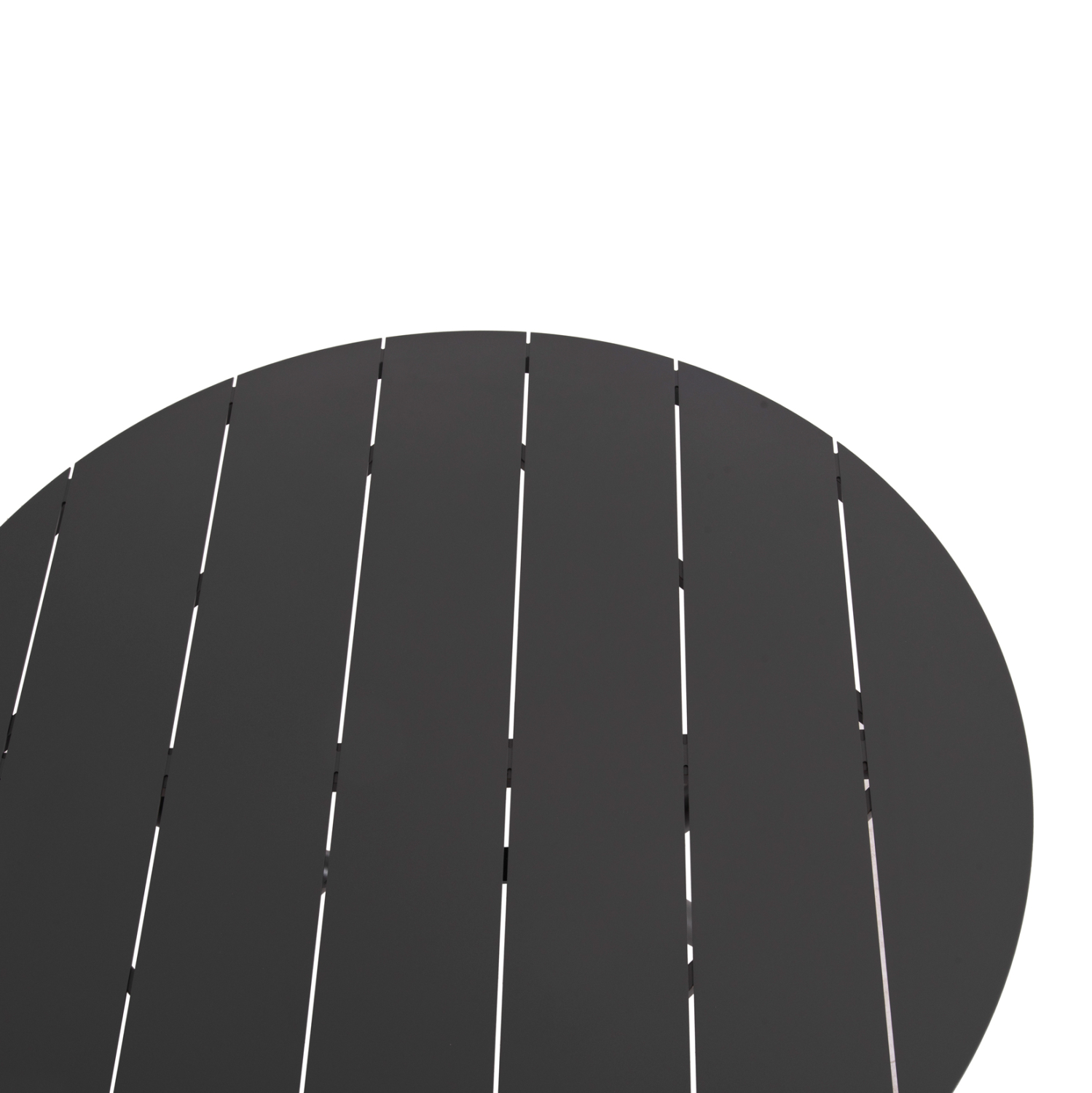 ΤΡΑΠΕΖΙ ΑΛΟΥΜΙΝΙΟΥ ΣΤΡΟΓΓΥΛΟ HIGER HM6290.01 ΓΚΡΙ Φ126x74Υεκ.