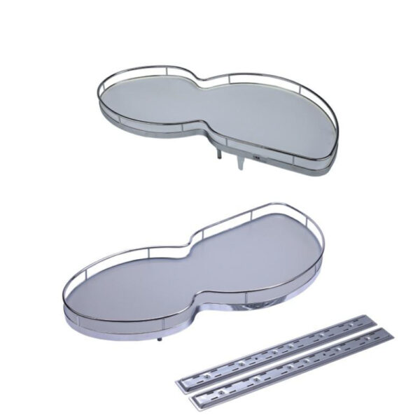 ΓΩΝΙΑΚΟ ΚΑΛΑΘΙ “ΦΑΣΟΛΙ: ΔΕΞΙ Κ1000mm ΜΕ ΦΡΕΝΟ ΧΡΩΜΙΟ/ΓΚΡΙ ΓΙΑ ΠΟΡΤΑ 500mm 925x370x565mm για max 30kgr