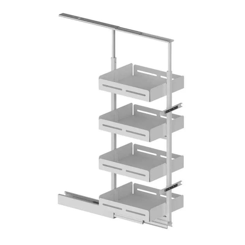 Starax Τροφοθήκη Τηλεσκοπική Με Φρένο Λευκή Για Κ450mm, 5 Καλάθια