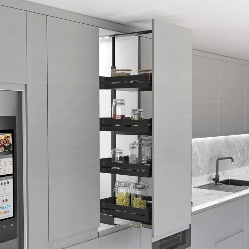 Starax Τροφοθήκη Με Φρένο Ανθρακί Για Κ450mm, 5 Καλάθια