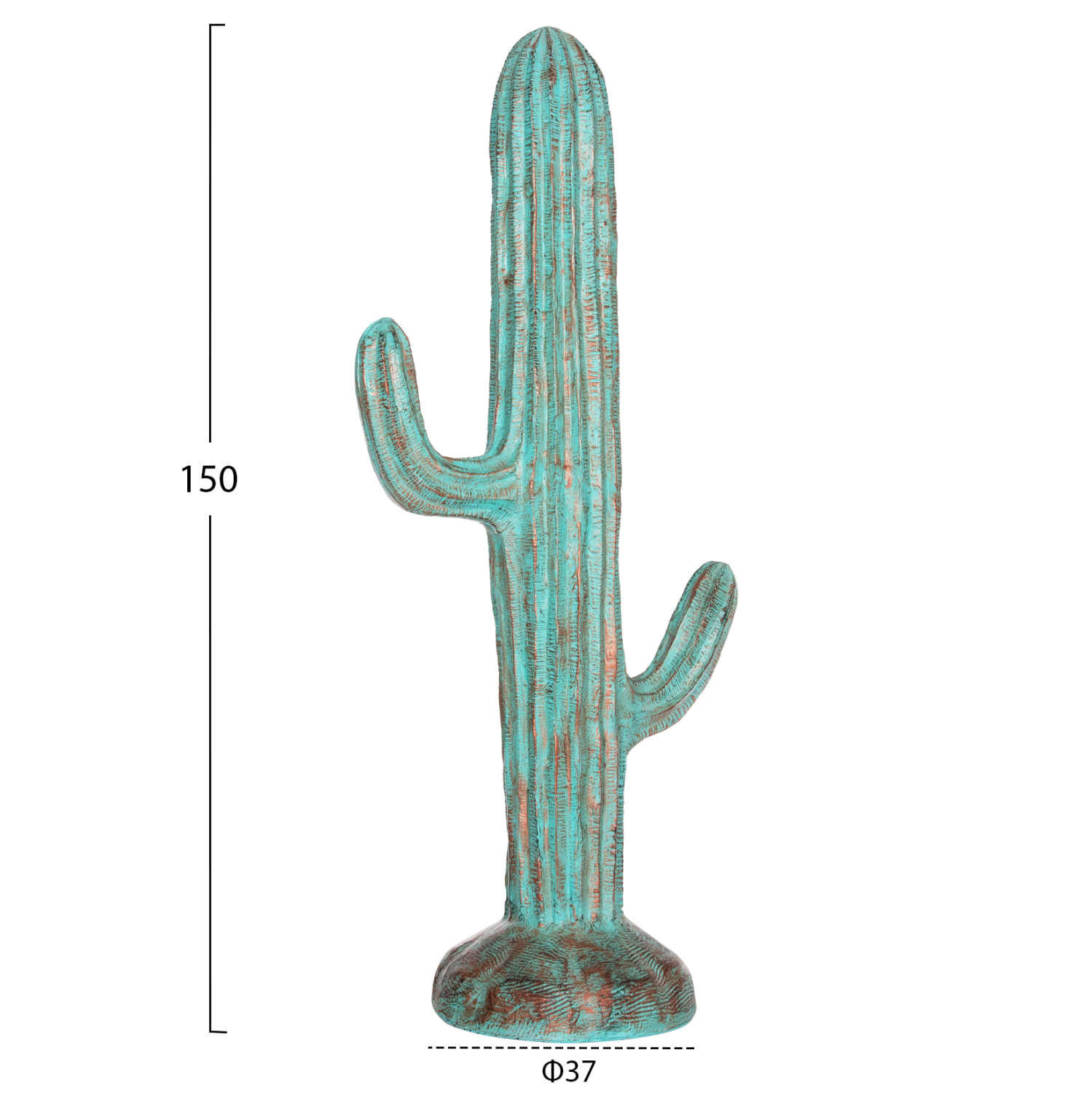 ΔΙΑΚΟΣΜΗΤΙΚΟΣ ΚΑΚΤΟΣ ΔΑΠΕΔΟΥ CACTUS HM4386.03L ΓΥΨΟΣ ΣΕ ΤΙΡΚΟΥΑΖ 63x37x150Υεκ.