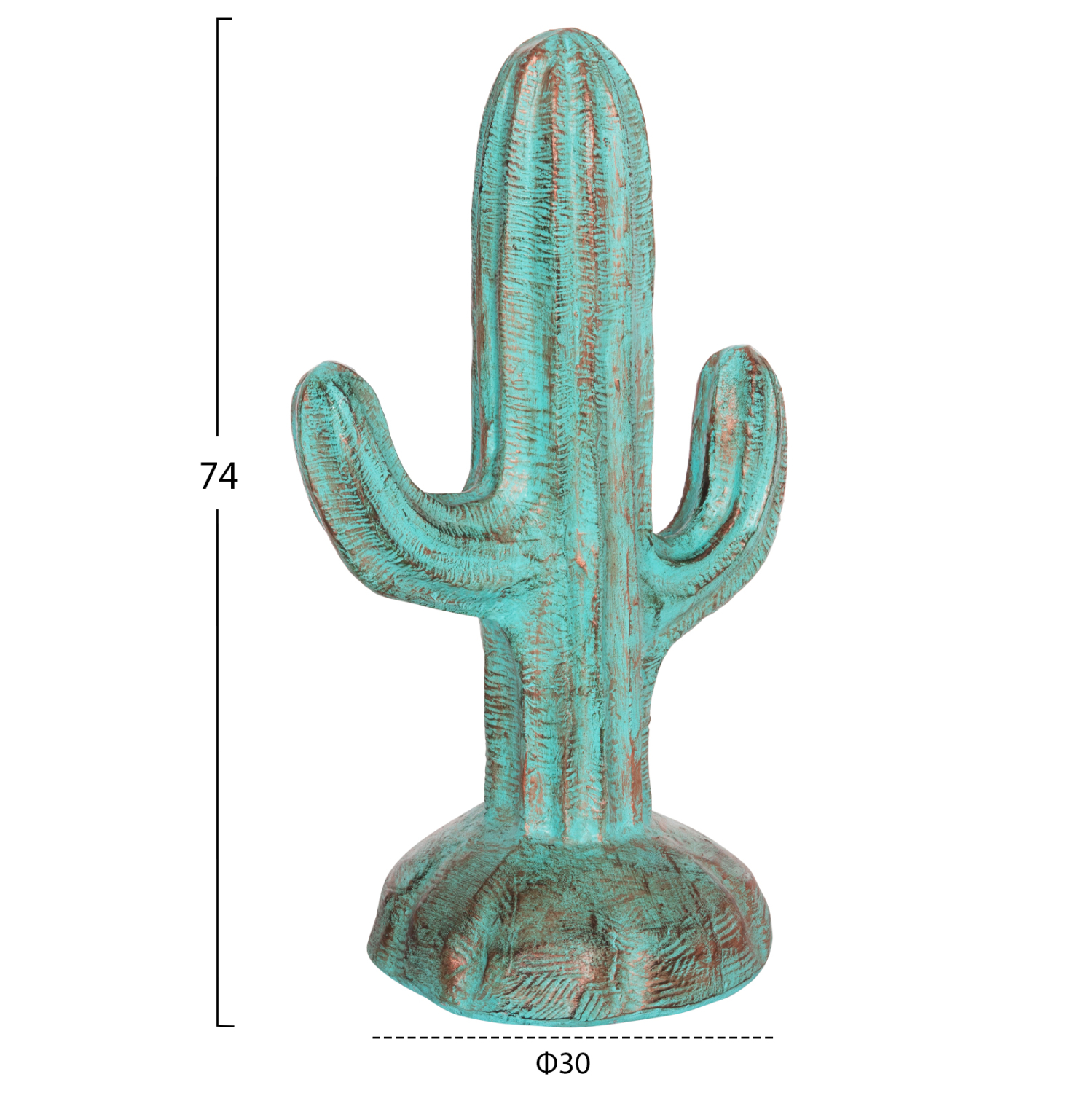 ΔΙΑΚΟΣΜΗΤΙΚΟΣ ΚΑΚΤΟΣ ΔΑΠΕΔΟΥ CACTUS HM4386.03S ΓΥΨΟΣ ΣΕ ΤΙΡΚΟΥΑΖ 42x30x74Υεκ.