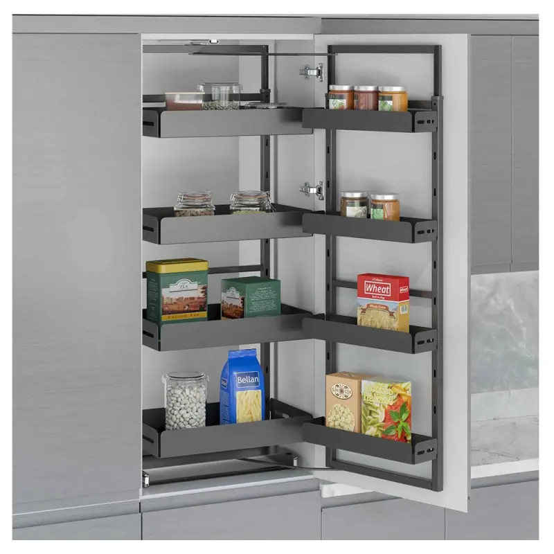 Starax Τροφοθήκη Τηλεσκοπική Διπλή Ανθρακί Για Κ450mm, 4 Καλάθια