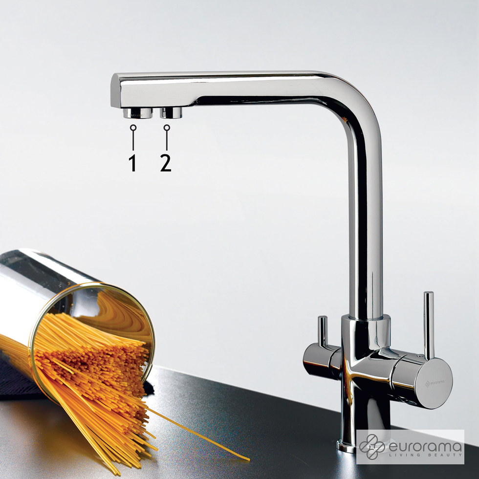 Μπαταρία Νεροχύτη Κουζίνας Filter-tap για Φίλτρο Eurorama Chrome