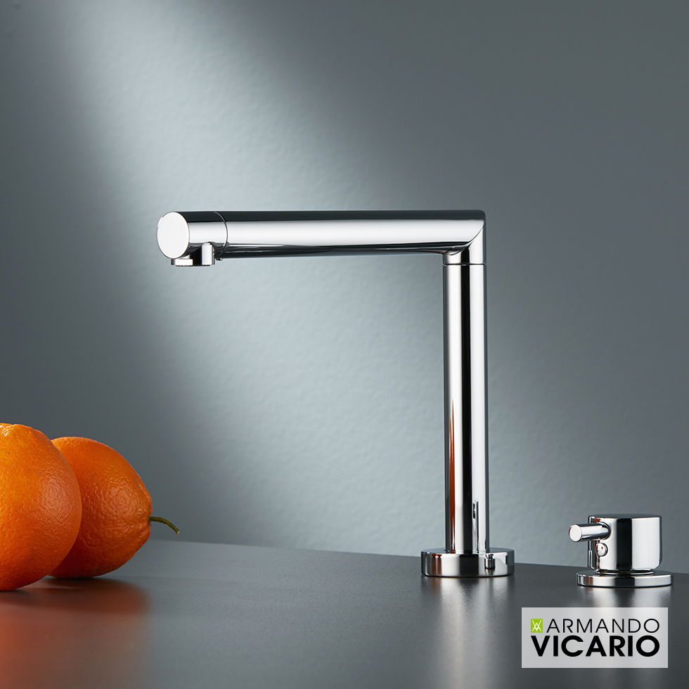 Μπαταρία Νεροχύτη Κουζίνας Cono Βυθιζόμενη Chrome