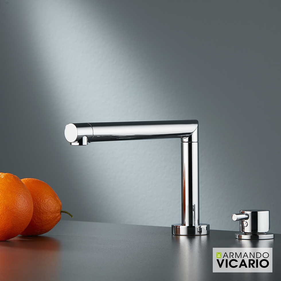 Μπαταρία Νεροχύτη Κουζίνας Cono Βυθιζόμενη Chrome