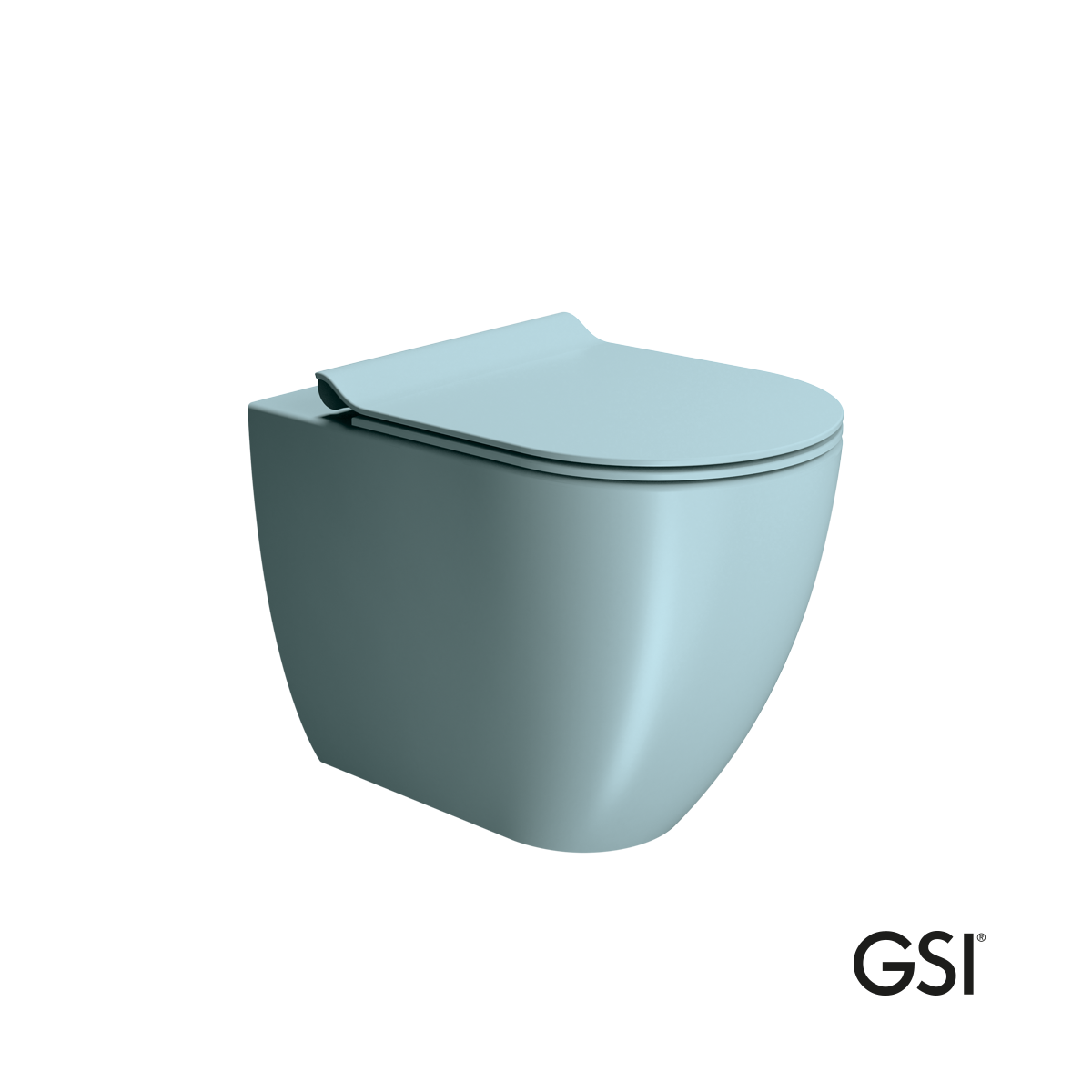 Λεκάνη Υψηλής Πίεσης Πισωστόμια Pura/55 Swirlflush με κάλυμμα Super Slim Soft Close MS86SC, GSI Ghiaccio