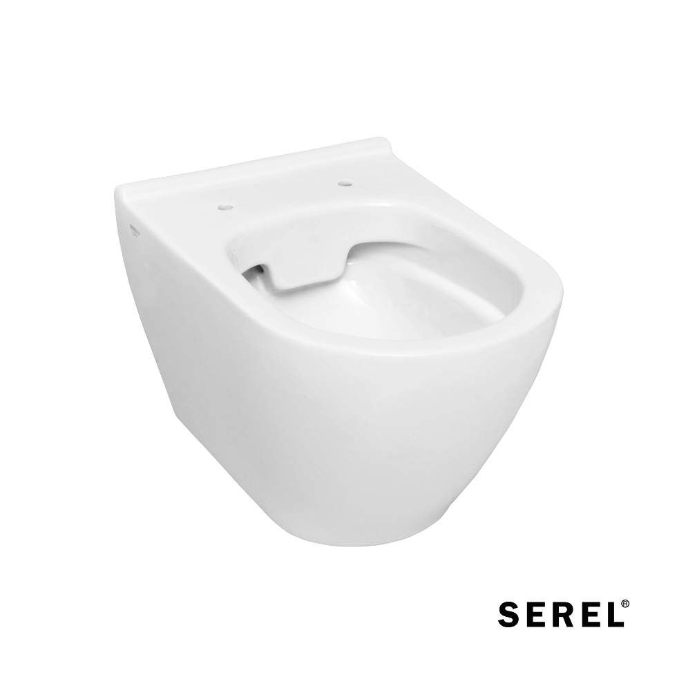 Λεκάνη Κρεμαστή SMART56/52 Rimless με κάλυμμα Slim Soft Close 9001SC, Serel White