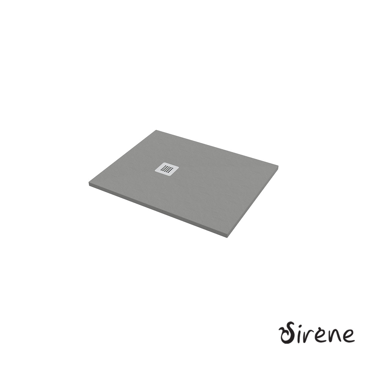 Ντουζιέρα Cast Marble (Χυτό μάρμαρο) με Βαλβίδα Slate 100 x 80 Sirene Beton Matt