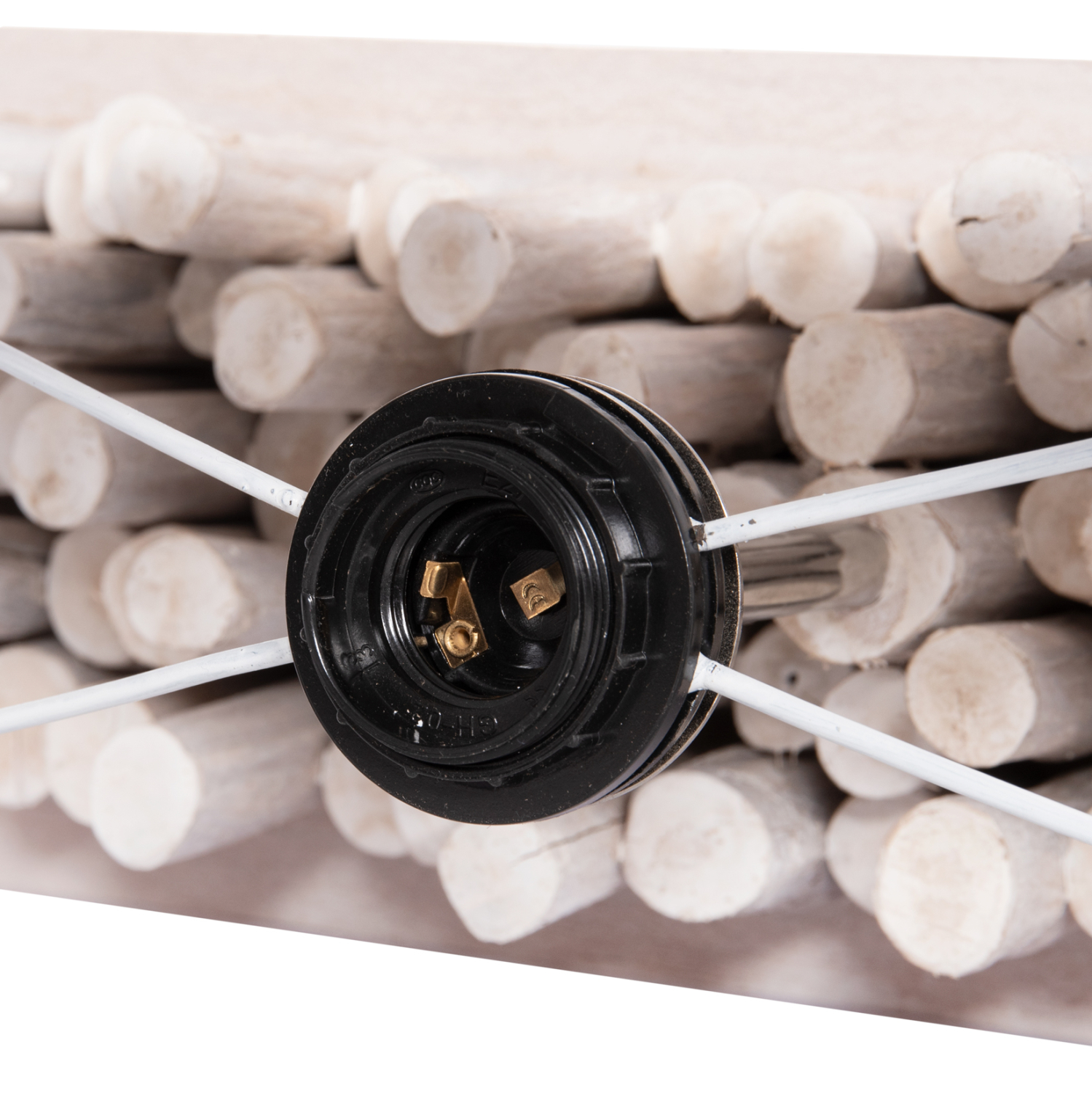 ΕΠΙΤΡΑΠΕΖΙΟ ΦΩΤΙΣΤΙΚΟ TWIGGY HM4426 DRIFTWOOD & ΚΑΠΕΛΟ ΣΕ ΛΕΥΚΟ 50,5x16,5x40Υεκ.