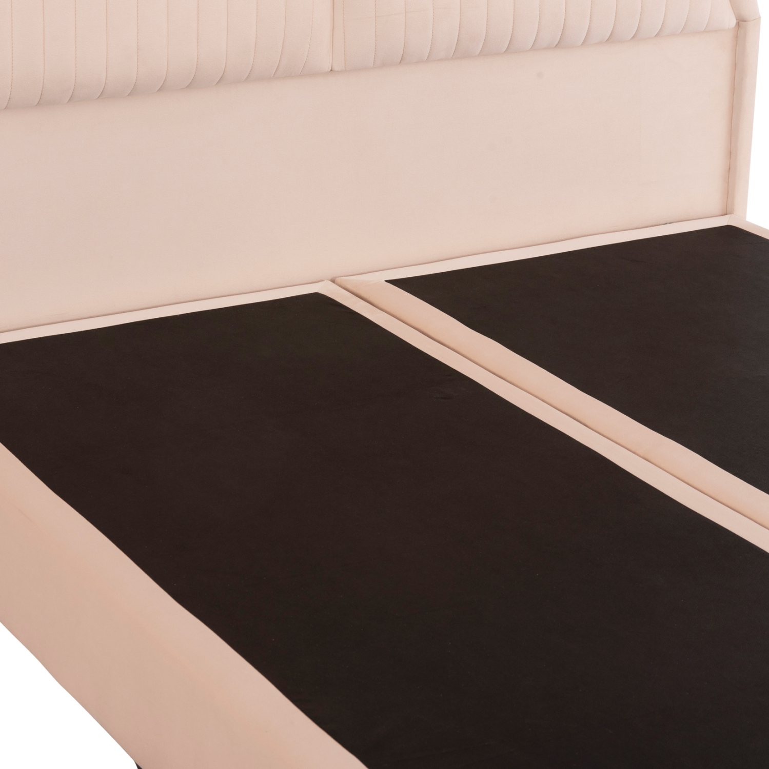 ΚΡEΒΑΤΙ ΔΙΠΛΟ NESTOR HM715 ΜΠΕΖ ΒΕΛΟΥΔΟ ΓΙΑ ΣΤΡΩΜΑ 160x200εκ.