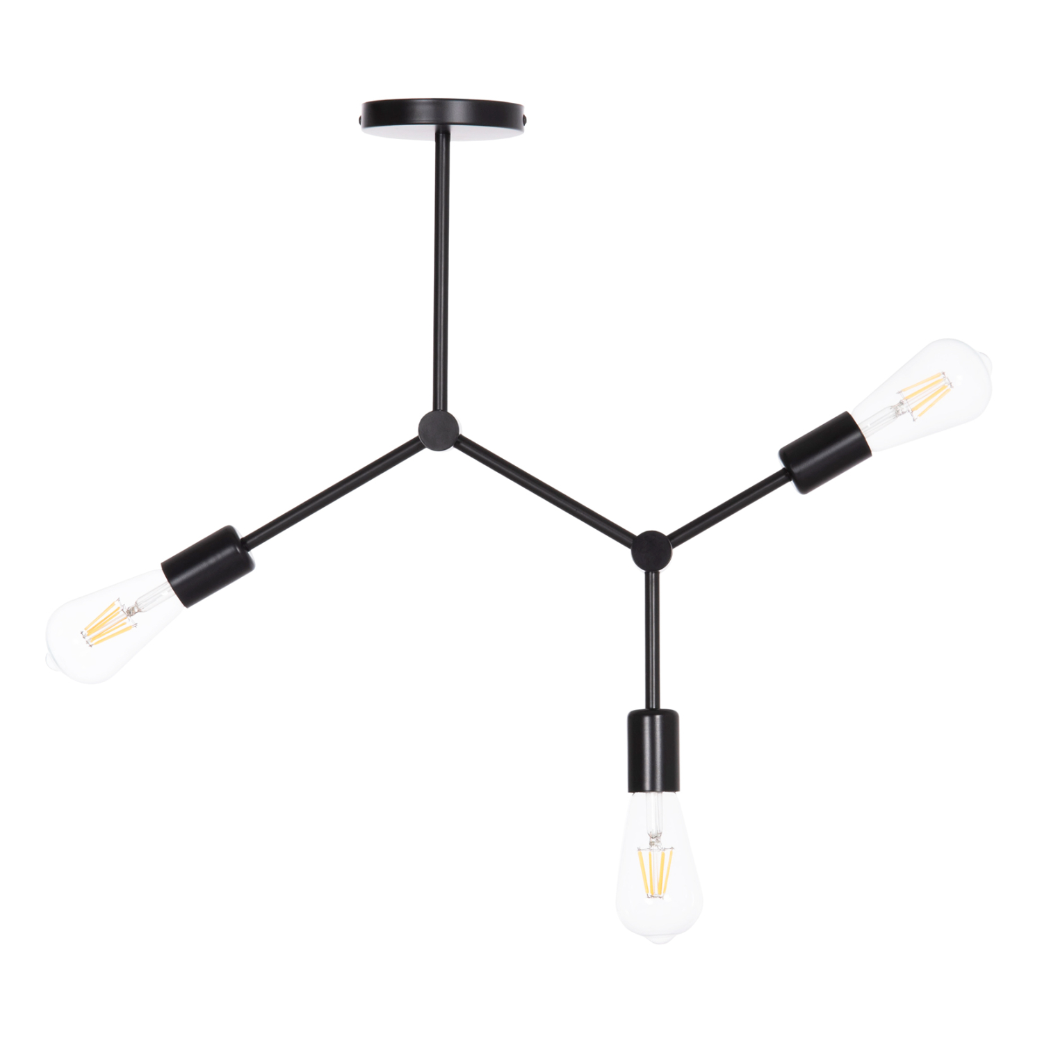 ΦΩΤΙΣΤΙΚΟ ΟΡΟΦΗΣ 3-ΦΩΤΟ LIGHTY HM7404.11 ΜΕΤΑΛΛΟ ΣΕ ΜΑΥΡΟ 52x5x48Υεκ.