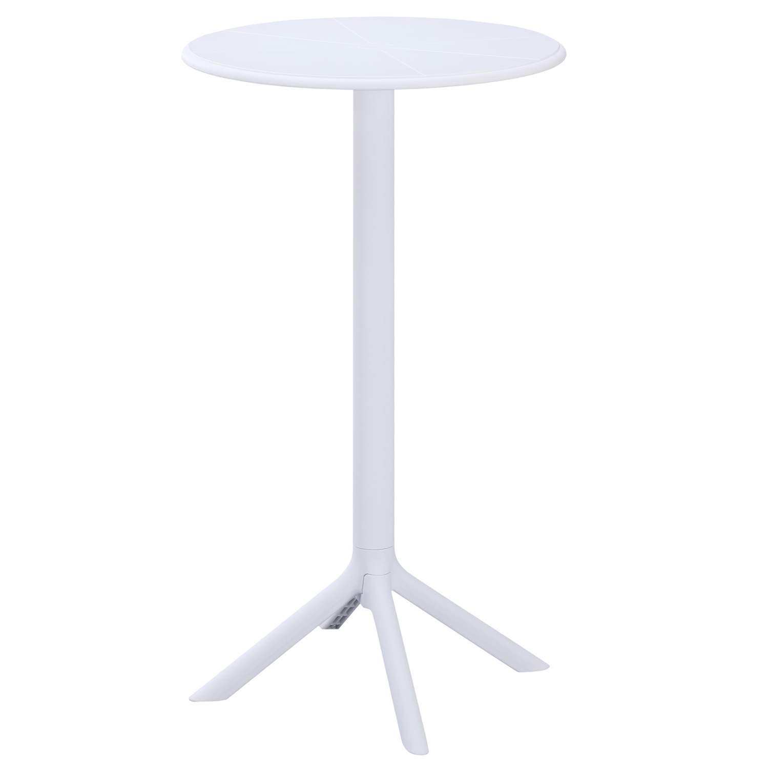 ΤΡΑΠΕΖΙ ΜΠΑΡ ΣΤΡΟΓΓΥΛΟ TERRIN HM6126.11 ΠΟΛΥΠΡΟΠΥΛΕΝΙΟ ΛΕΥΚΟ Φ60x106Υεκ.