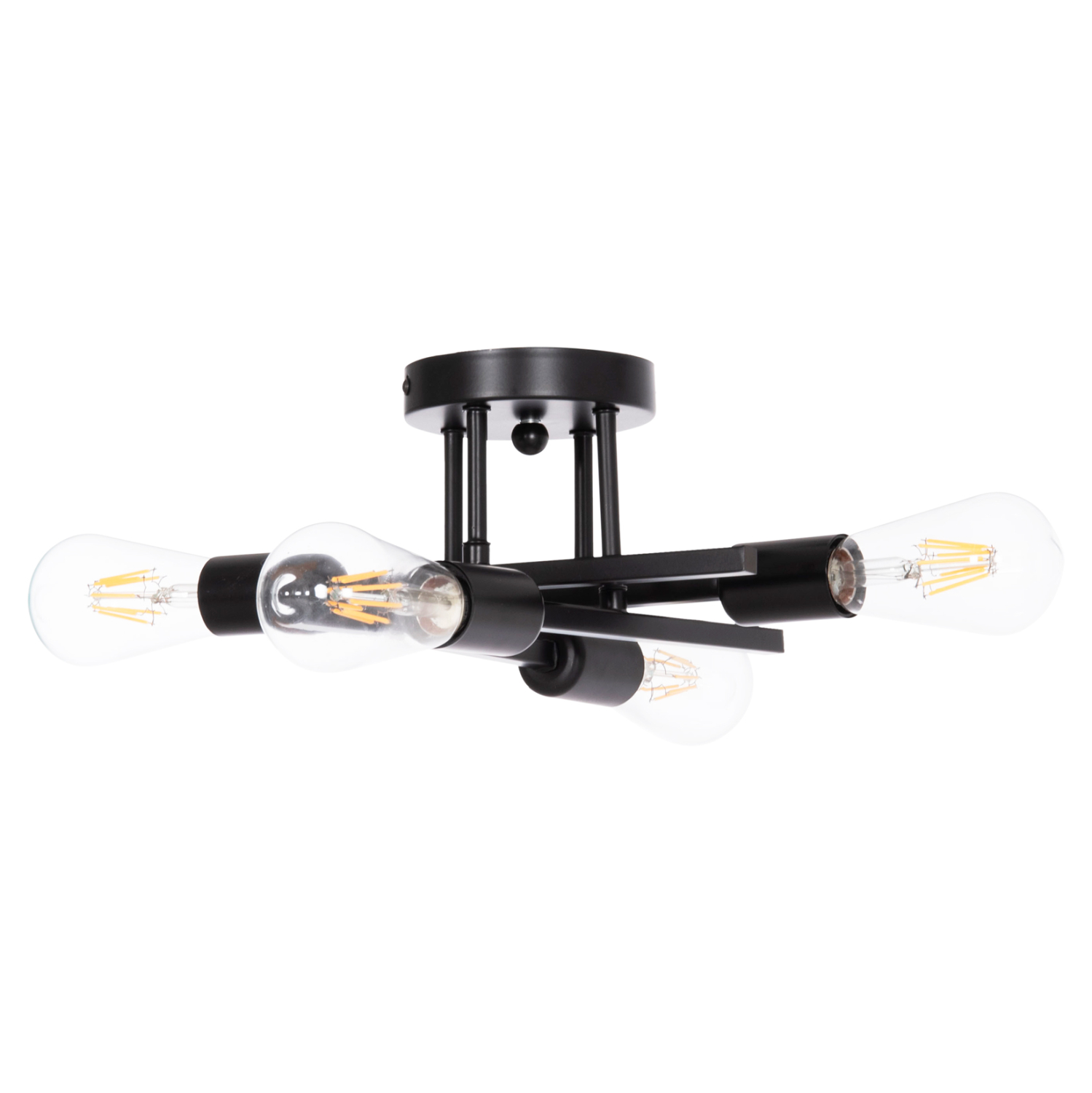 ΦΩΤΙΣΤΙΚΟ ΟΡΟΦΗΣ ΠΟΛΥΦΩΤΟ LIGHTY HM7428.11 ΜΕΤΑΛΛΟ ΣΕ ΜΑΥΡΟ 28x28x15Υεκ.