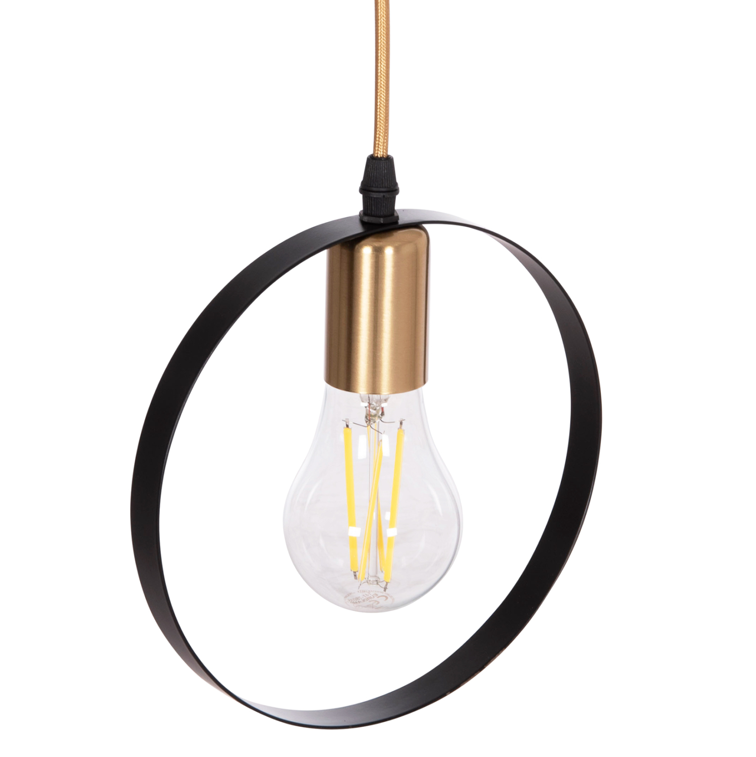 ΦΩΤΙΣΤΙΚΟ ΟΡΟΦΗΣ ΚΡΕΜΑΣΤΟ KRENT HM7425.11 ΜΑΥΡΟ-ΧΡΥΣΟ 20x4x125Υεκ.