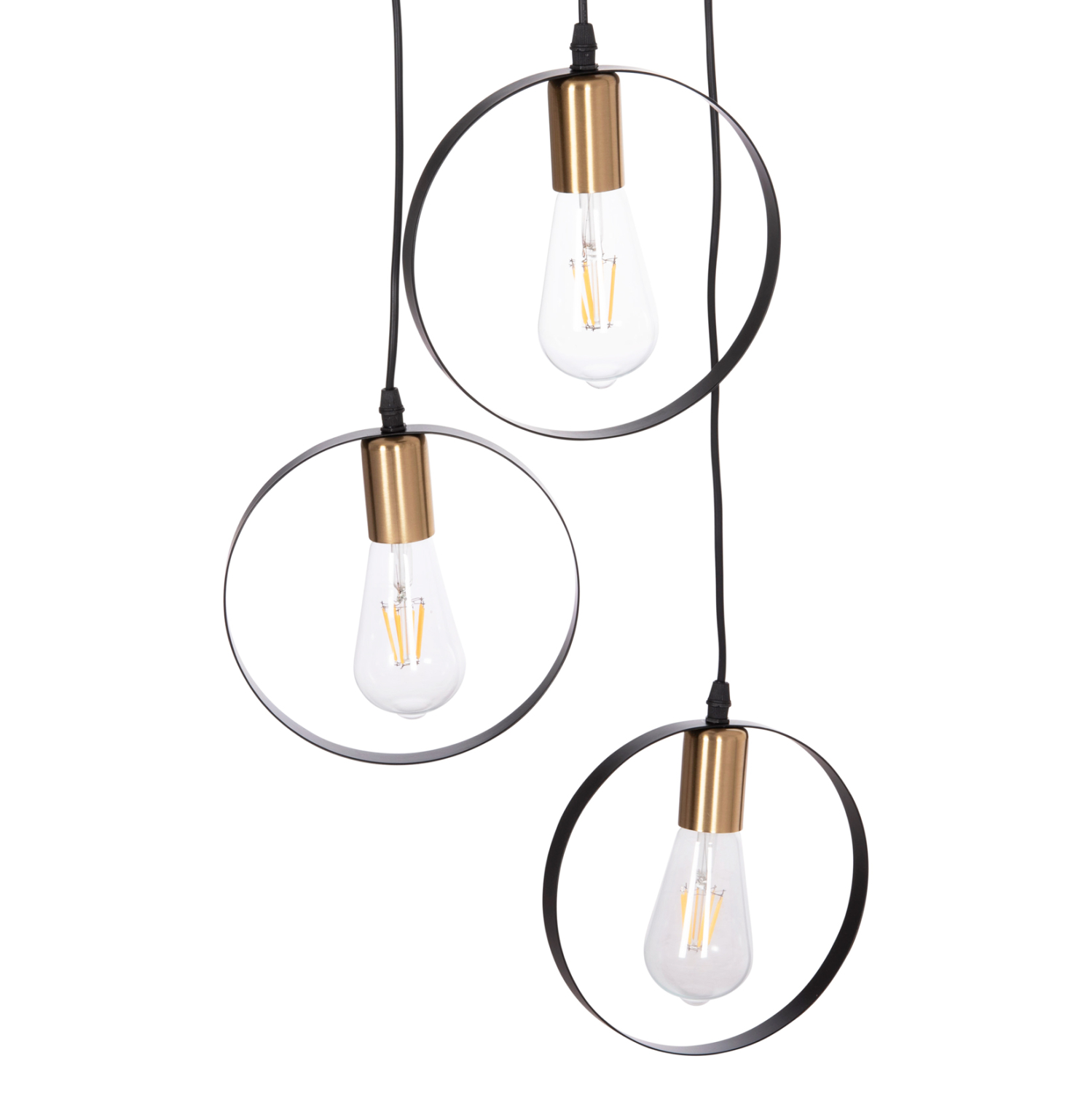 ΦΩΤΙΣΤΙΚΟ ΟΡΟΦΗΣ ΚΡΕΜΑΣΤΟ 3-ΦΩΤΟ KRENT HM7426.11 ΜΑΥΡΟ-ΧΡΥΣΟ Φ23,5x132Υεκ.