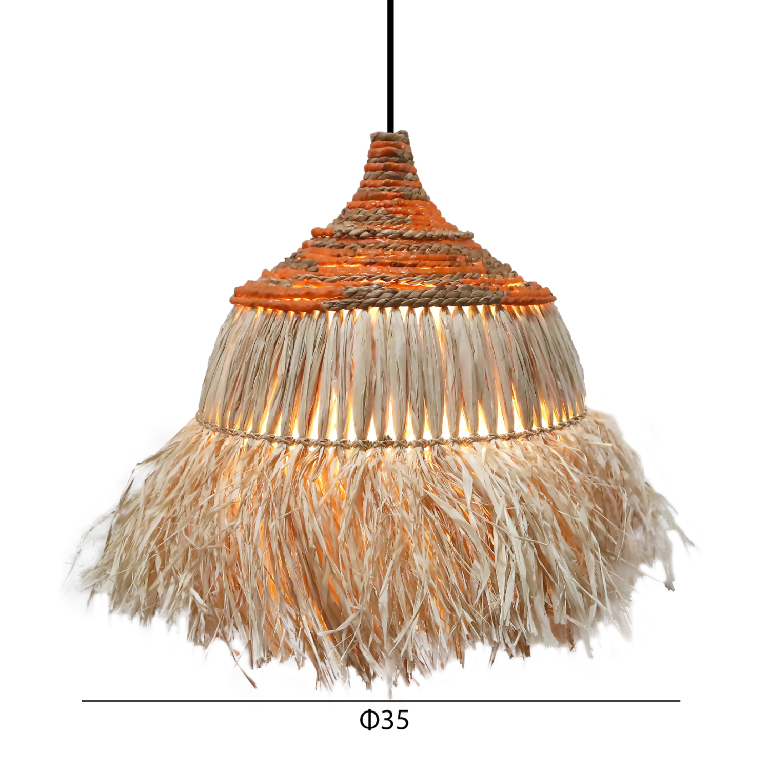 ΦΩΤΙΣΤΙΚΟ ΟΡΟΦΗΣ SIFO HM4714 ΚΑΠΕΛΟ ΙΝΕΣ SISAL & ΜΠΑΝΑΝΑΣ-ΦΥΣΙΚΟ & MIX Φ35x45Υεκ.