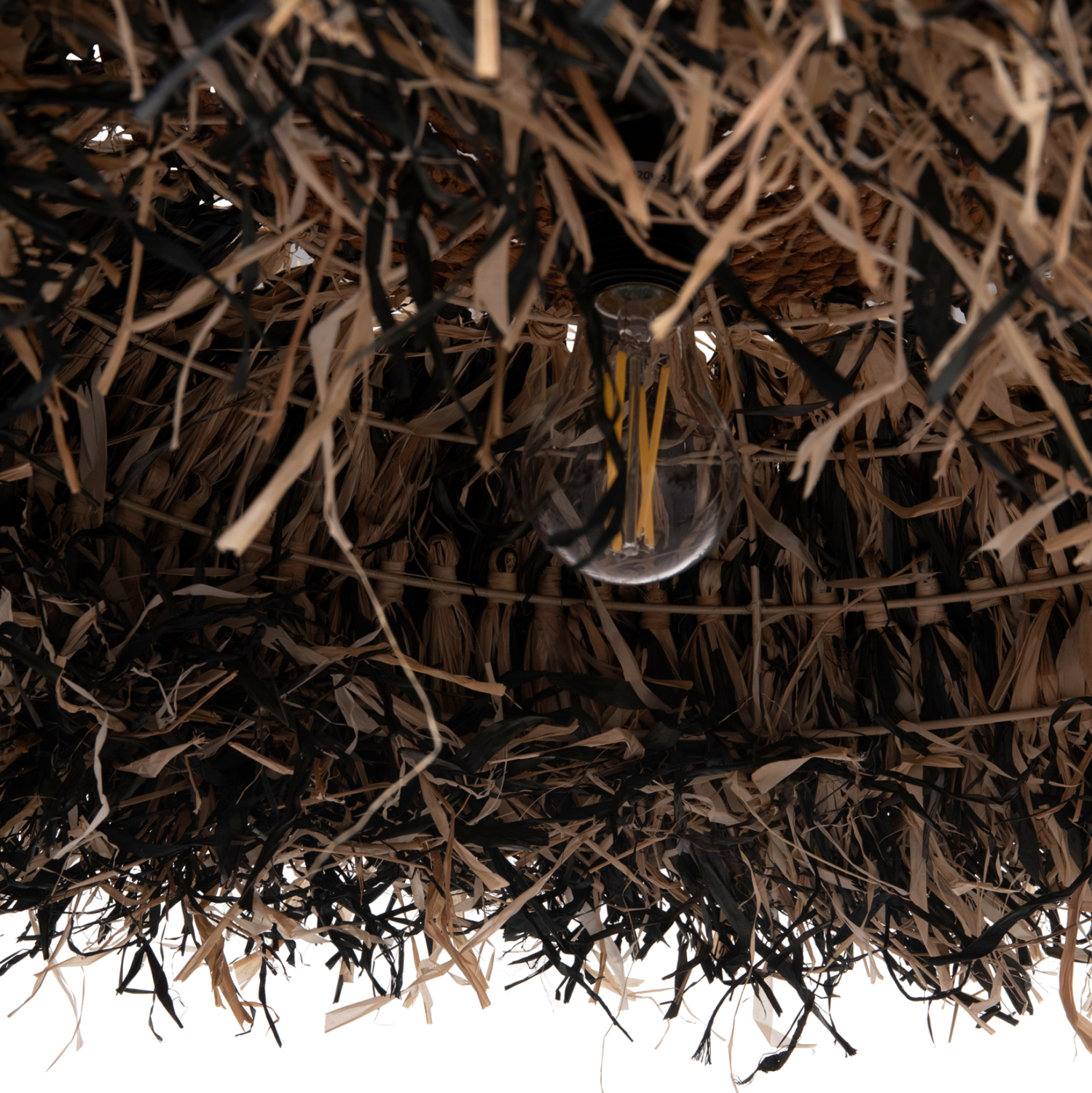 ΦΩΤΙΣΤΙΚΟ ΟΡΟΦΗΣ ORDEM HM4715 ΚΑΠΕΛΟ ΙΝΕΣ SISAL & ΜΠΑΝΑΝΑΣ-ΜΑΥΡΟ & ΦΥΣΙΚΟ Φ75εκ