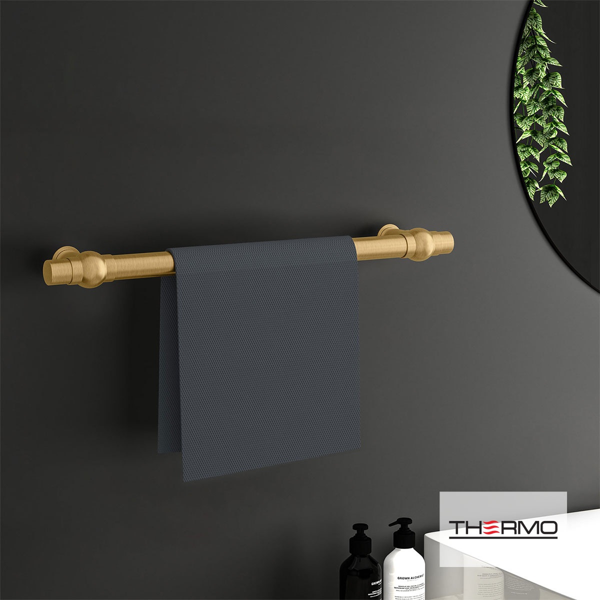 ΘΕΡΜ. ΠΕΤΣ/ΣΤΡΑ DRY 60x10 15W BRUSHED BRASS