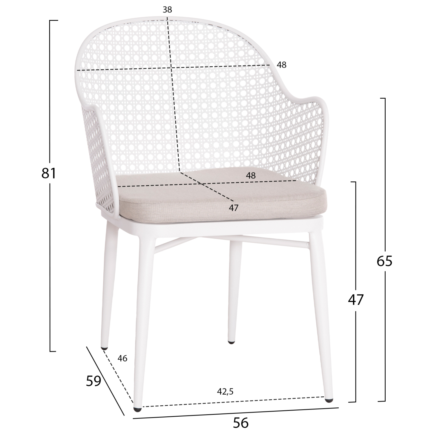 ΣΕΤ LOUNGE 3TMX ΕΞ.ΧΩΡΟΥ OREGO HM21106.02 ΑΛΟΥΜΙΝΙΟ ΣΕ ΛΕΥΚΟ