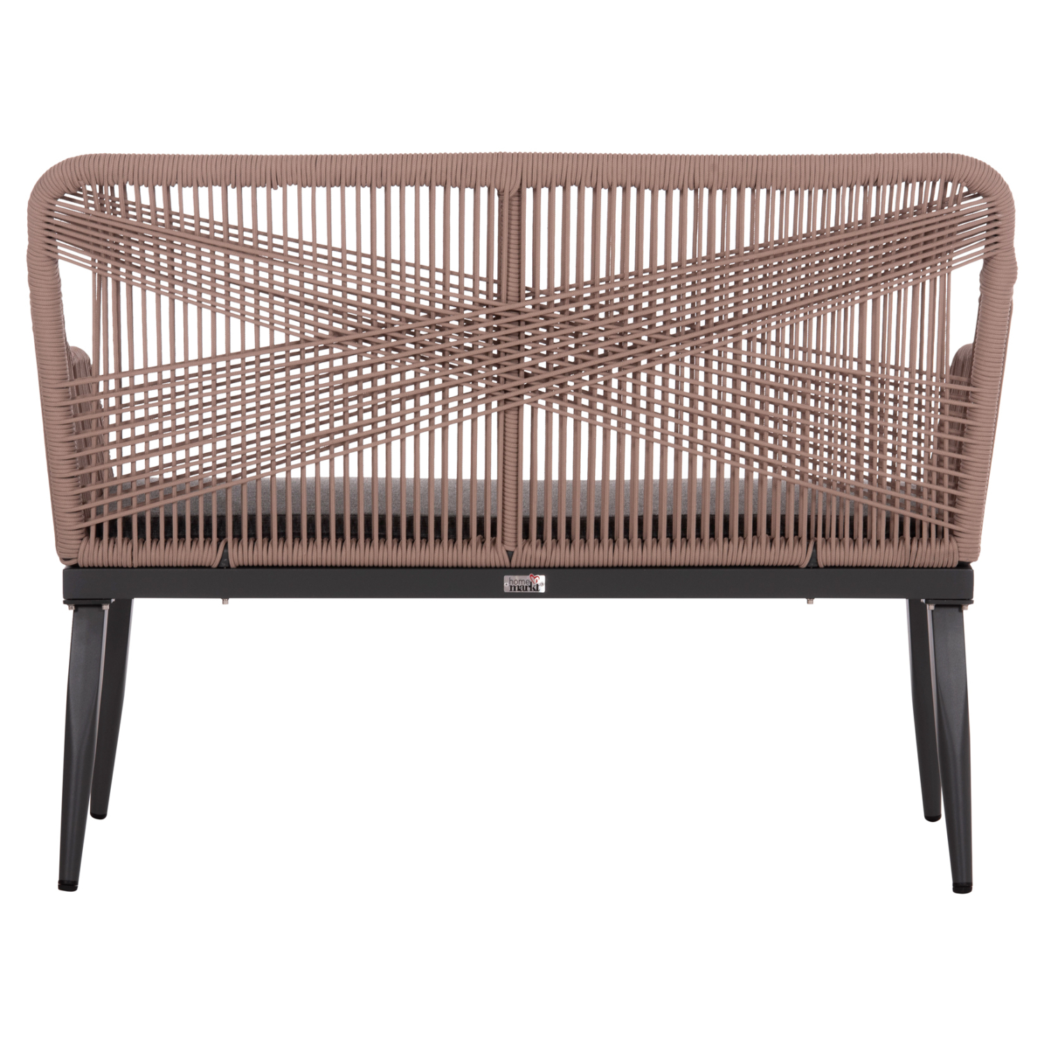 ΚΑΝΑΠΕΣ 2ΘΕΣΙΟΣ MYRTIA HM5550.12 AΛΟΥΜΙΝΙΟ ΑΝΘΡΑΚΙ--ΜΠΕΖ TESLIN ΣΧΟΙΝΙ 123x61x90Υεκ.