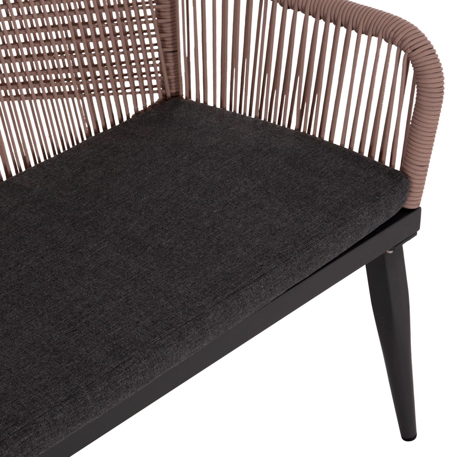 ΚΑΝΑΠΕΣ 2ΘΕΣΙΟΣ MYRTIA HM5550.12 AΛΟΥΜΙΝΙΟ ΑΝΘΡΑΚΙ--ΜΠΕΖ TESLIN ΣΧΟΙΝΙ 123x61x90Υεκ.