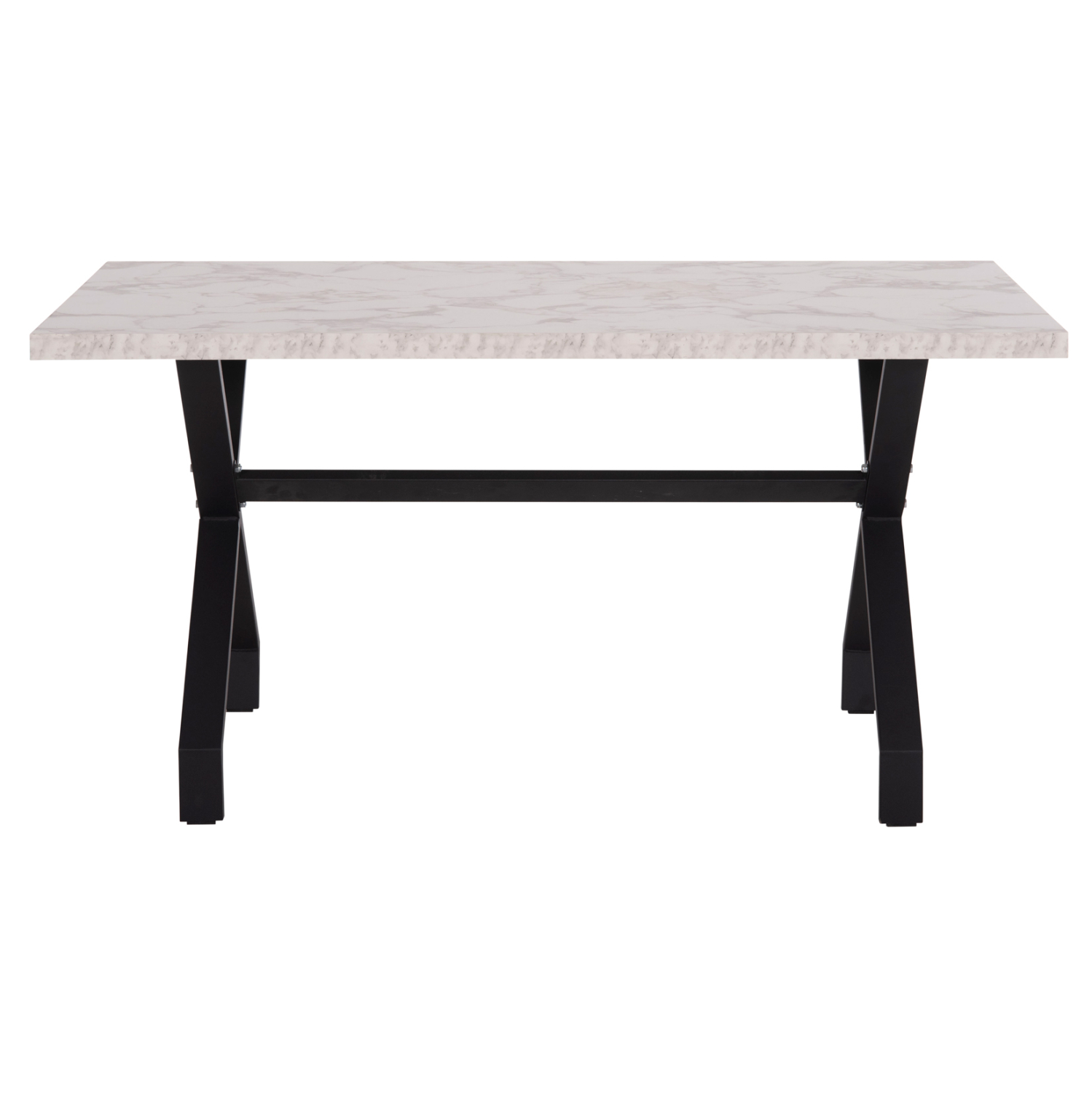 ΤΡΑΠΕΖΙ ΚΟΥΖΙΝΑΣ LANA HM18221.01 ΜΕΛΑΜΙΝΗ ΛΕΥΚΟ ΜΑΡΜΑΡΟ-ΜΑΥΡΑ ΜΕΤΑΛ.ΠΟΔΙΑ 140x70x72Υεκ