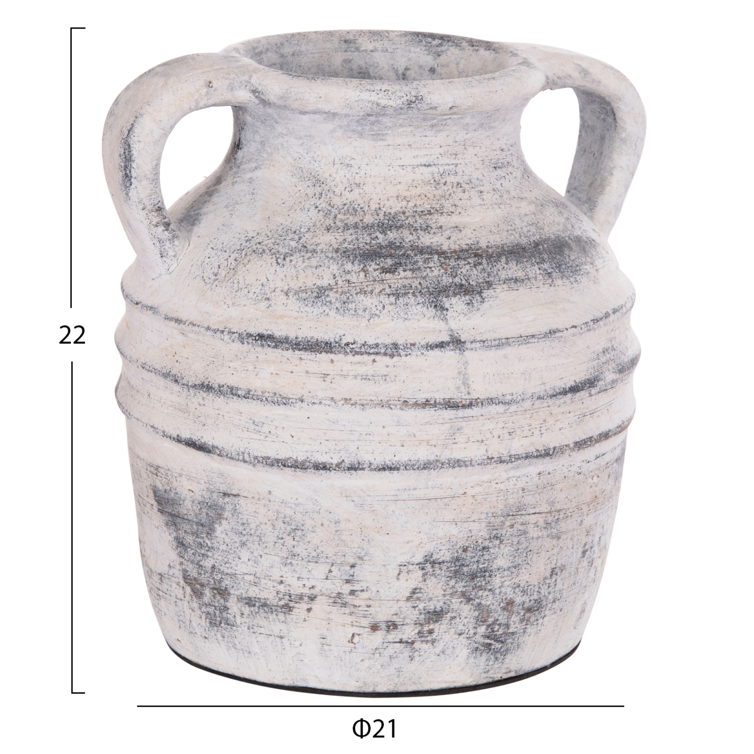 ΔΙΑΚΟΣΜΗΤΙΚΟ ΕΠΙΤΡΑΠΕΖΙΟ ΒΑΖΟ VERMO HM4398 ΤΕΡΑΚΟΤΑ ΣΕ ΑΝΟΙΧΤΟ ΓΚΡΙ Φ21x22Υεκ.