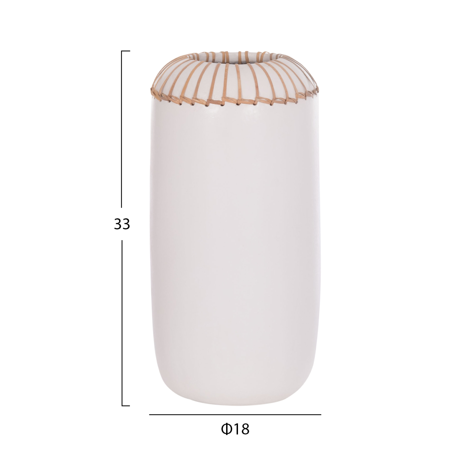 ΕΠΙΤΡΑΠΕΖΙΟ ΔΙΑΚΟΣΜΗΤΙΚΟ ΒΑΖΟ LENNOX HM4675.02S TΕΡΑΚΟΤΑ ΣΕ ΛΕΥΚΟ--Φ18x33Υεκ.