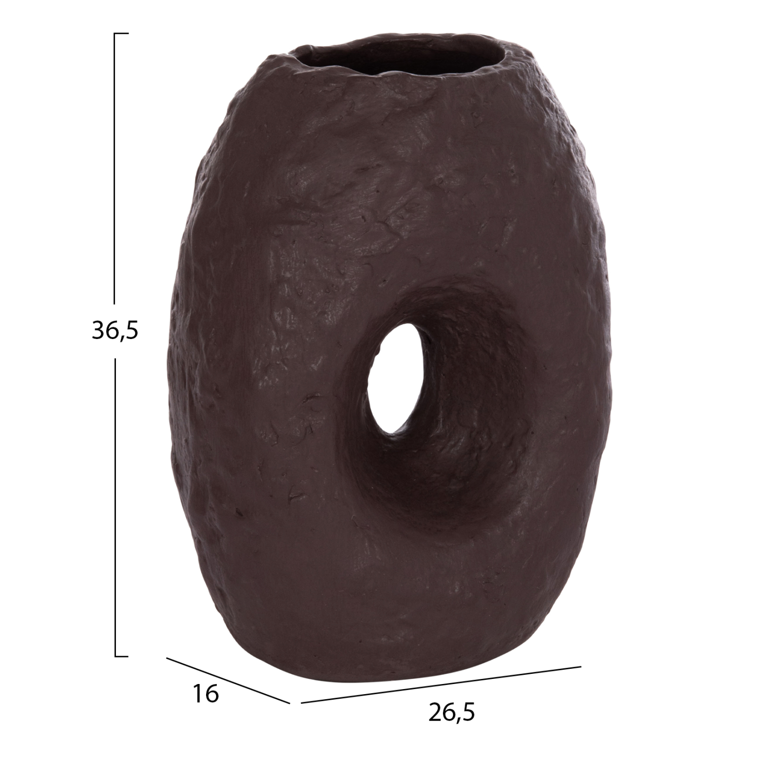 ΕΠΙΤΡΑΠΕΖΙΟ ΔΙΑΚΟΣΜΗΤΙΚΟ ΒΑΖΟ NAMENTIS HM4673.07L ΣΟΚΟΛΑΤΙ ΤΕΡΑΚΟΤΑ--26.5x16x36.5Υεκ