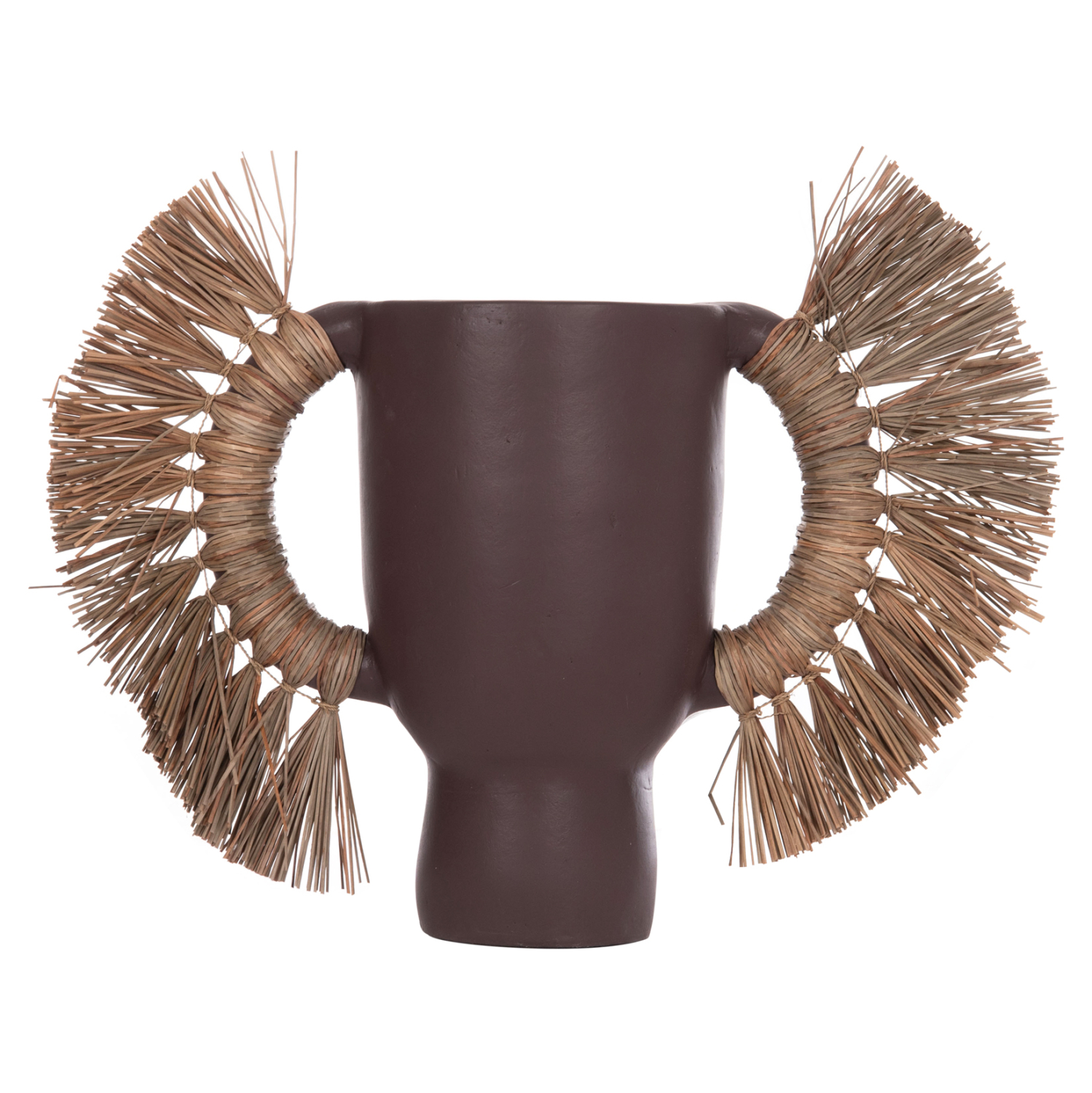 ΕΠΙΤΡΑΠΕΖΙΟ ΔΙΑΚΟΣΜΗΤΙΚΟ ΒΑΖΟ ALICA HM4668.07L ΣΟΚΟΛΑΤΙ ΤΕΡΑΚΟΤΑ & GRASS--64x22x38Υεκ