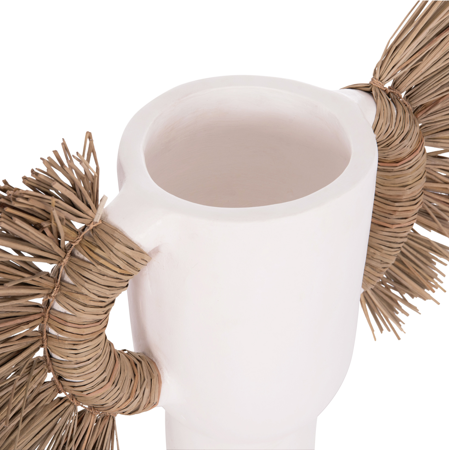 ΕΠΙΤΡΑΠΕΖΙΟ ΔΙΑΚΟΣΜΗΤΙΚΟ ΒΑΖΟ ALICA HM4668.02S ΛΕΥΚΗ ΤΕΡΑΚΟΤΑ & GRASS--55x19x34Υεκ