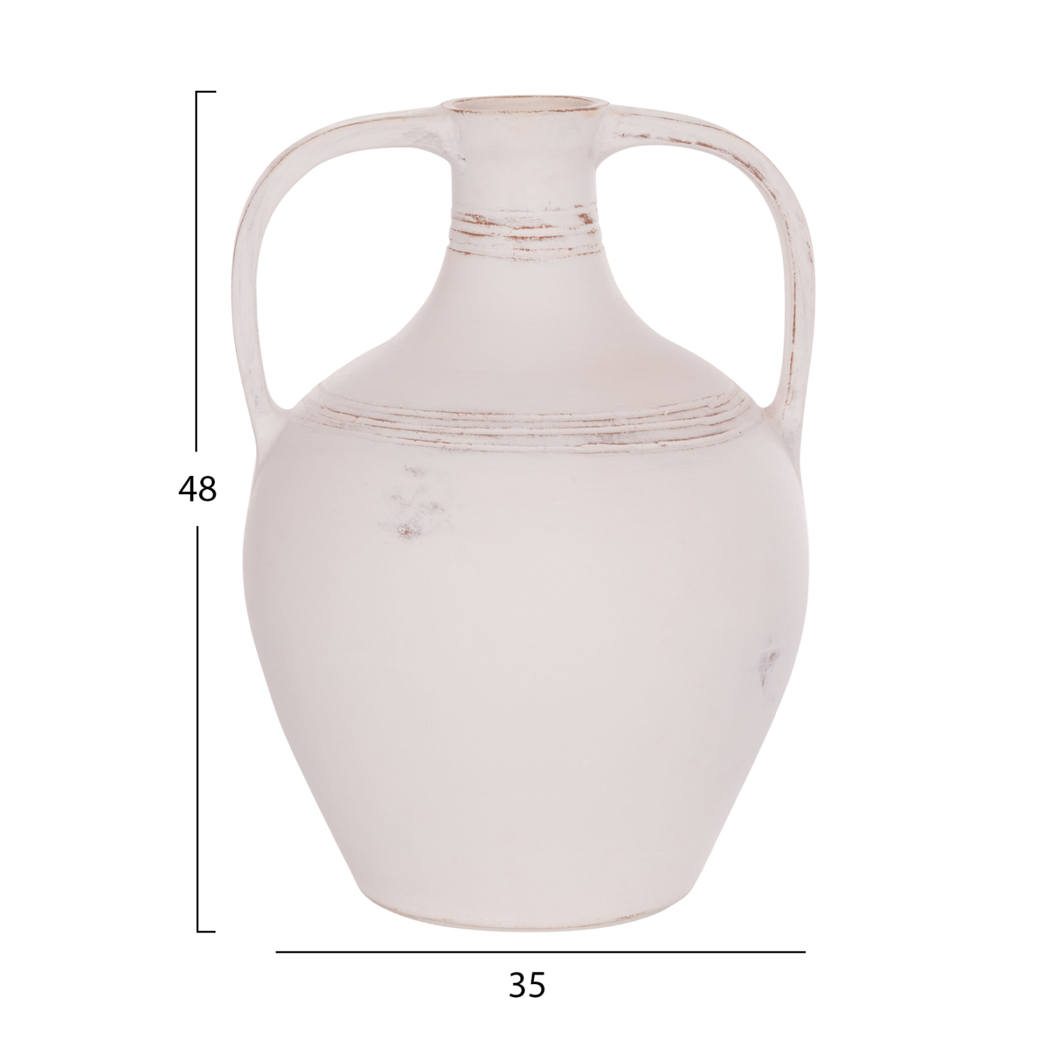 ΔΙΑΚΟΣΜΗΤΙΚΟΣ ΑΜΦΟΡΕΑΣ FEAX HM4676.02S ΛΕΥΚΗ ΤΕΡΑΚΟΤΑ--35x35x48Υεκ.