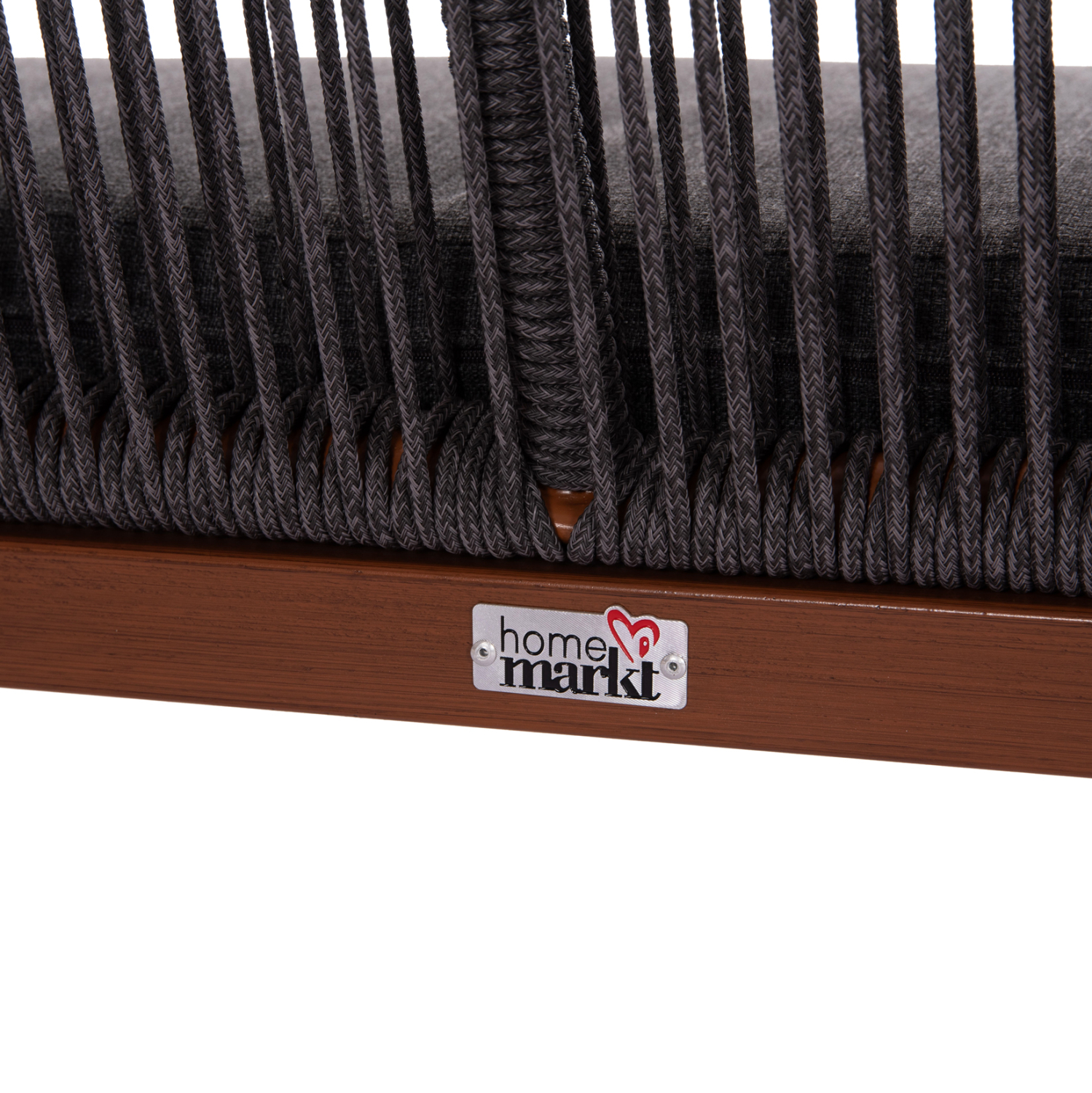 ΚΑΝΑΠΕΣ 2ΘΕΣΙΟΣ MYRTIA HM5550.11 AΛΟΥΜΙΝΙΟ ΚΑΦΕ--ΑΝΘΡΑΚΙ P.E. ΣΧΟΙΝΙ 123x61x90Υεκ