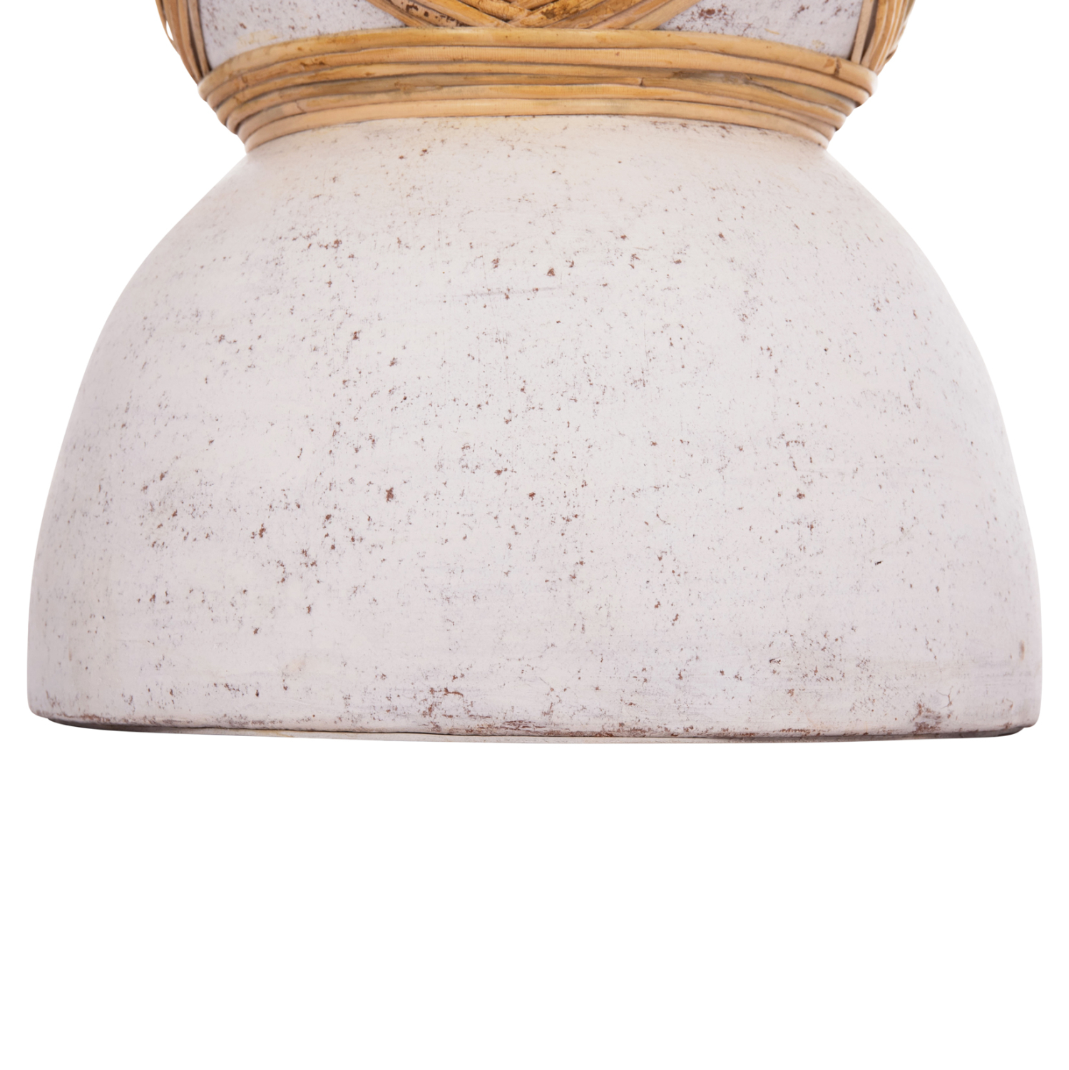 ΔΙΑΚΟΣΜΗΤΙΚΟ ΒΑΖΟ ΔΑΠΕΔΟΥ MAYNARD HM4672.02L TERRACOTTA ΛΕΥΚΟ--RATTAN Φ32x62.5Υεκ.