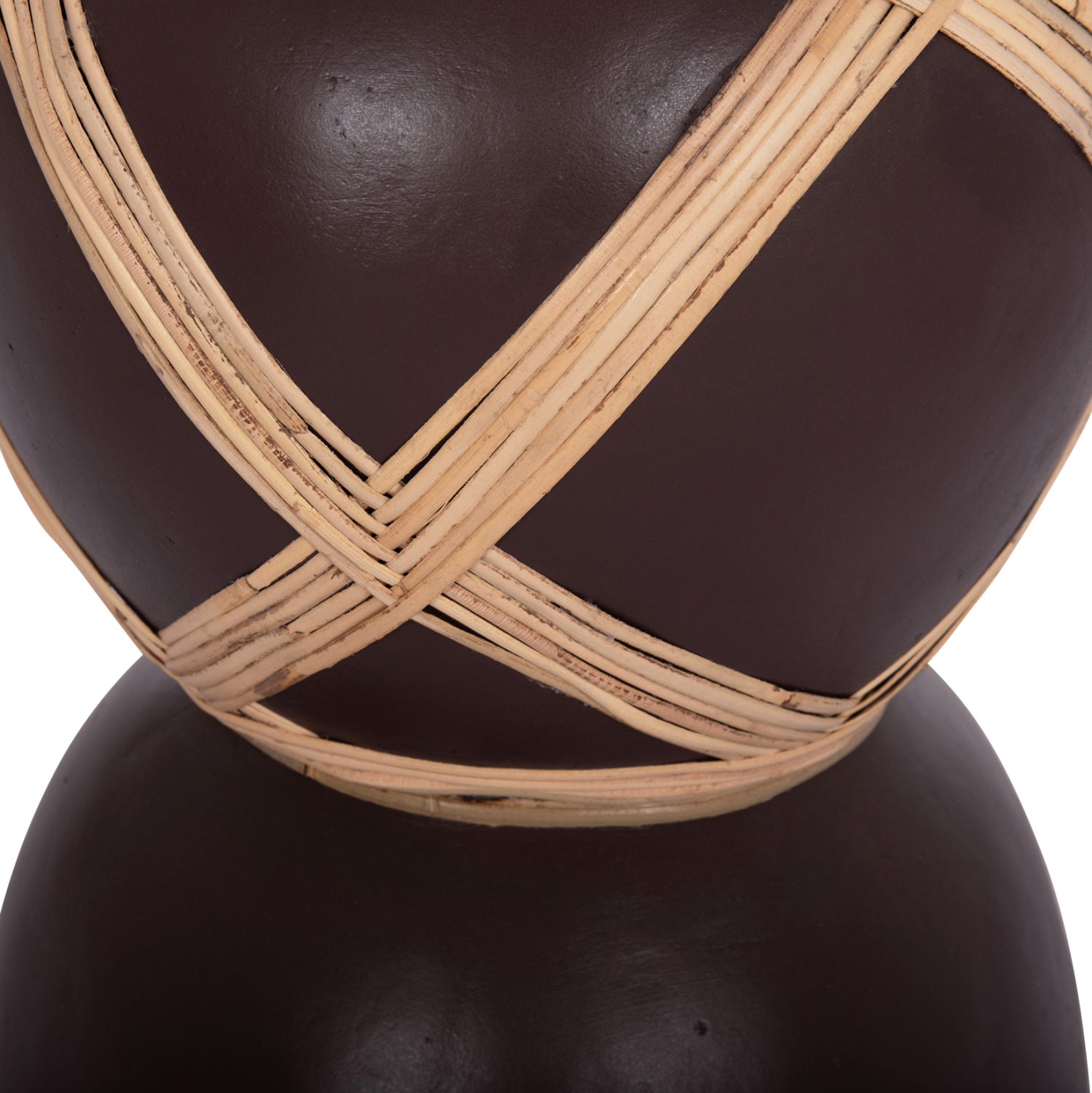 ΔΙΑΚΟΣΜΗΤΙΚΟ ΒΑΖΟ ΔΑΠΕΔΟΥ MAYNARD HM4672.07L TERRACOTTA ΣΟΚΟΛΑΤΙ-RATTAN Φ32x62.5Υεκ