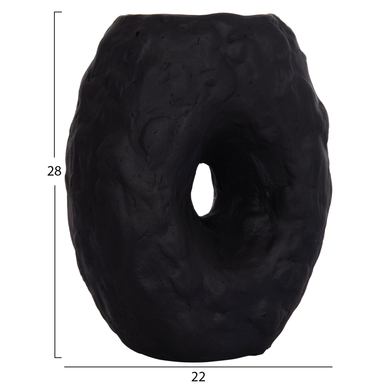 ΕΠΙΤΡΑΠΕΖΙΟ ΔΙΑΚΟΣΜΗΤΙΚΟ ΒΑΖΟ NAMENTIS HM4673.01S ΜΑΥΡΗ ΤΕΡΑΚΟΤΑ--22x13x28Υεκ