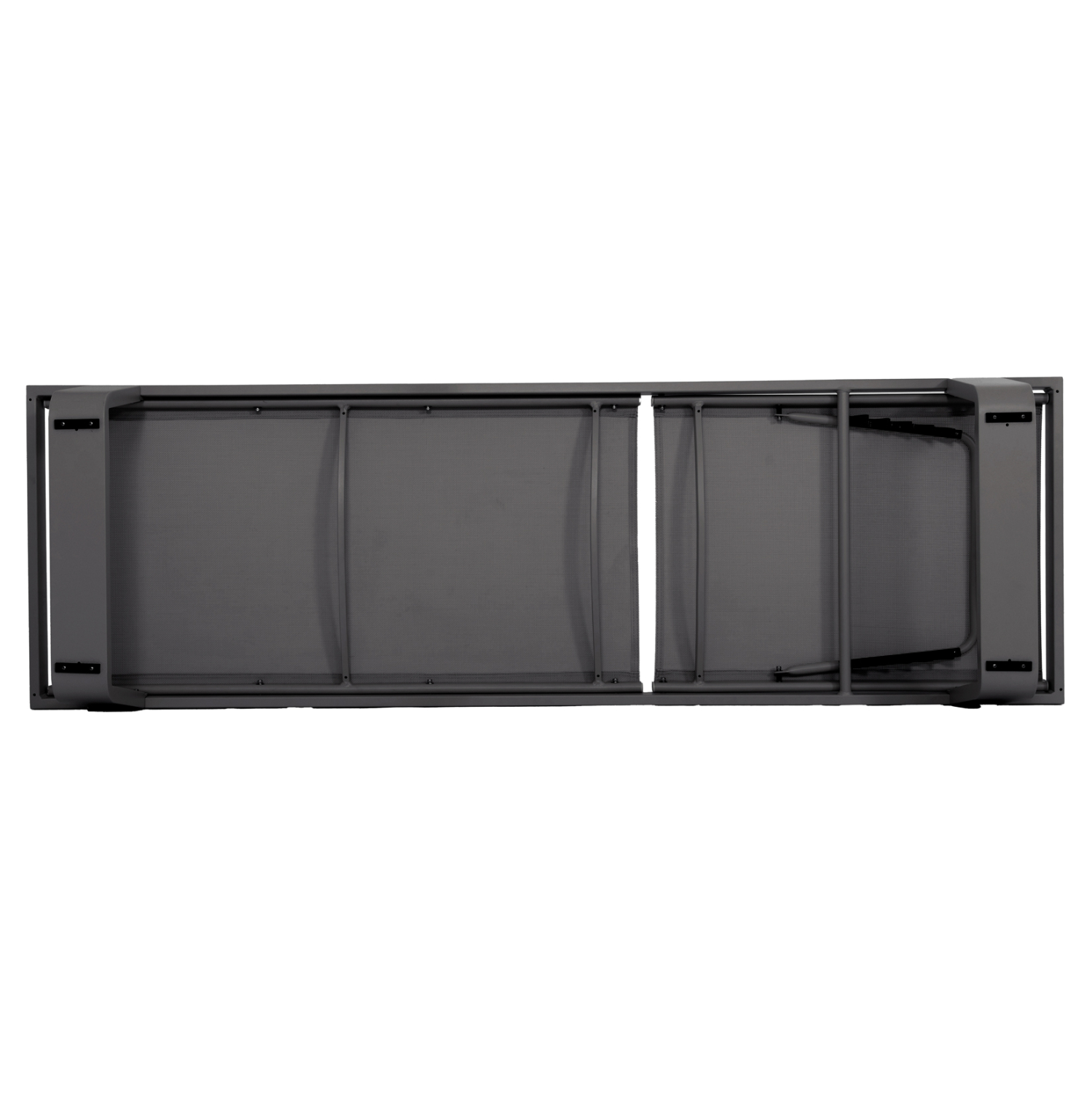 ΞΑΠΛΩΣΤΡΑ ΑΛΟΥΜΙΝΙΟΥ ΜΕ ΥΦΑΣΜΑ TESLIN RICKON HM6292.01 ΣΕ ΓΚΡΙ 198x61,5x97Υεκ.