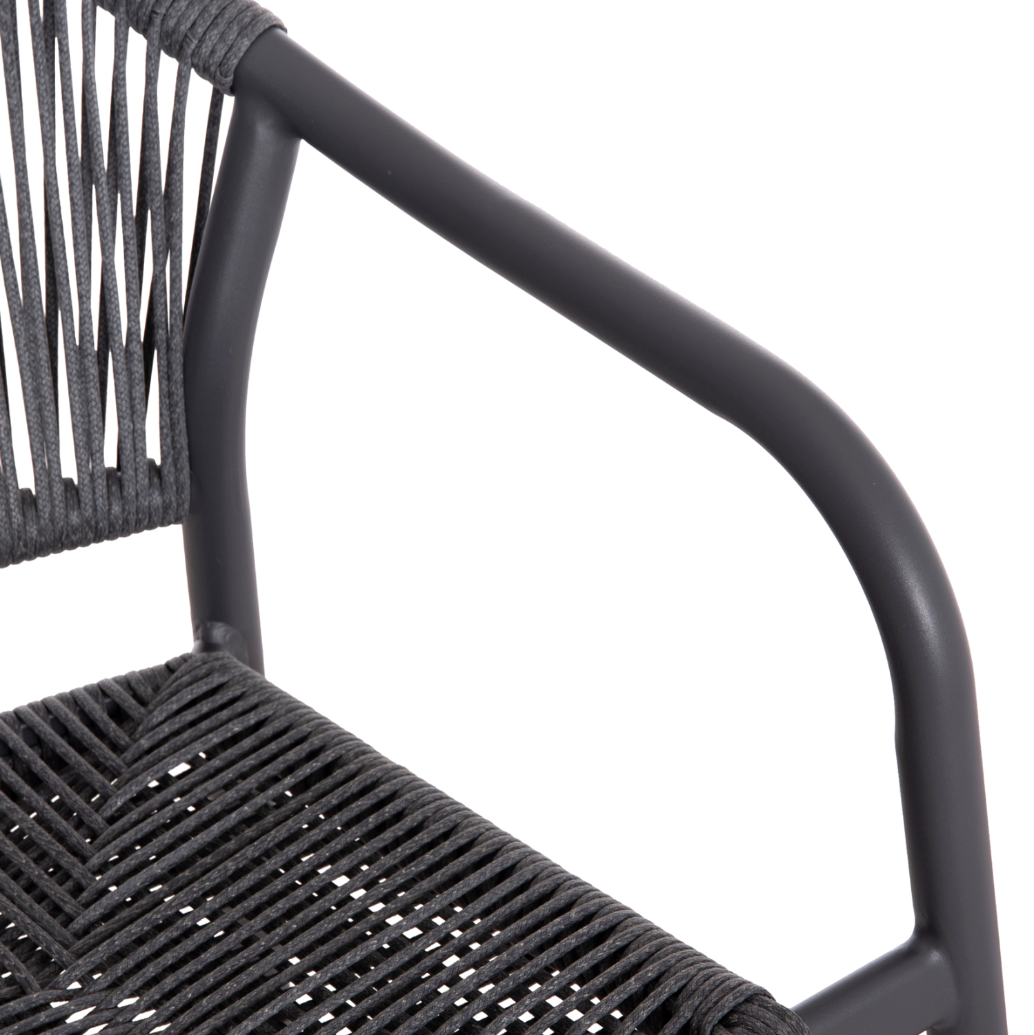 ΣΕΤ ΤΡΑΠΕΖΑΡΙΑΣ ΕΞ.ΧΩΡΟΥ 7ΤΜΧ KRUM HM21153 ΣΚΟΥΡΟ ΓΚΡΙ ΑΛΟΥΜΙΝΙΟ-P.E.TWISTED RATTAN