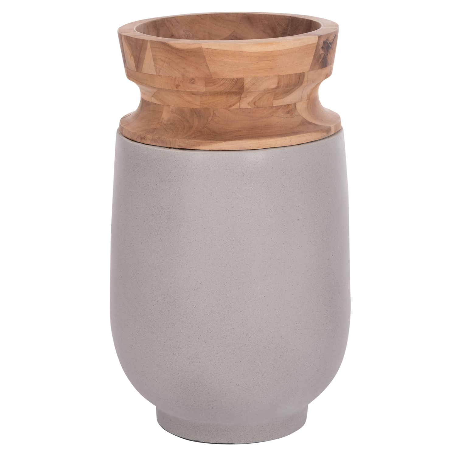 ΔΙΑΚΟΣΜΗΤΙΚΟ ΒΑΖΟ ΔΑΠΕΔΟΥ LINTER HM4662.03S FIBER CEMENT ΓΚΡΙ--ΞΥΛΟ ΤΕΑΚ Φ34x60Υεκ.